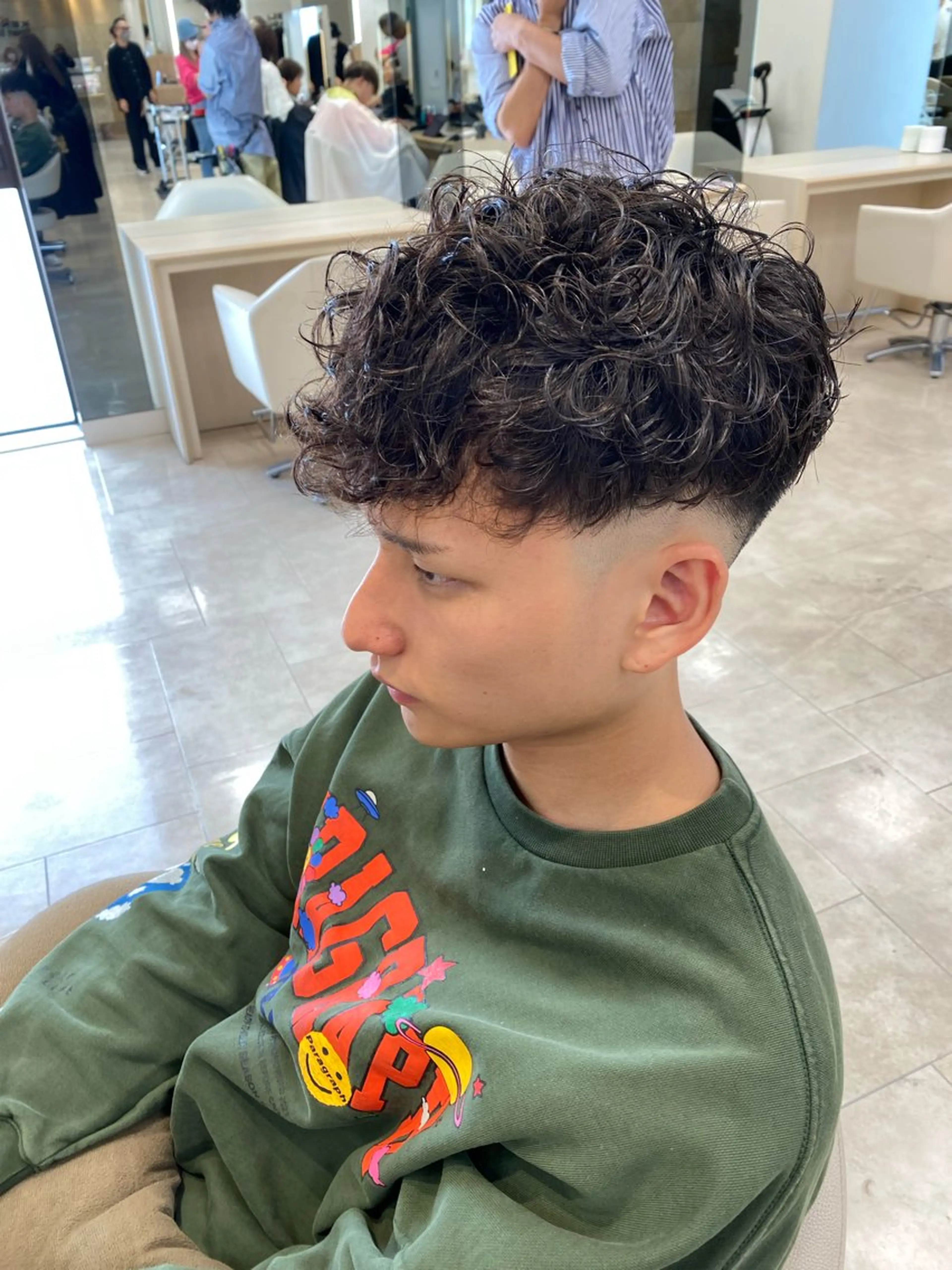 ショート パーマ メンズ カット パーマ トリートメント 湘南/メンズパーマ/ 支持率No.1ユチカのヘアスタイル