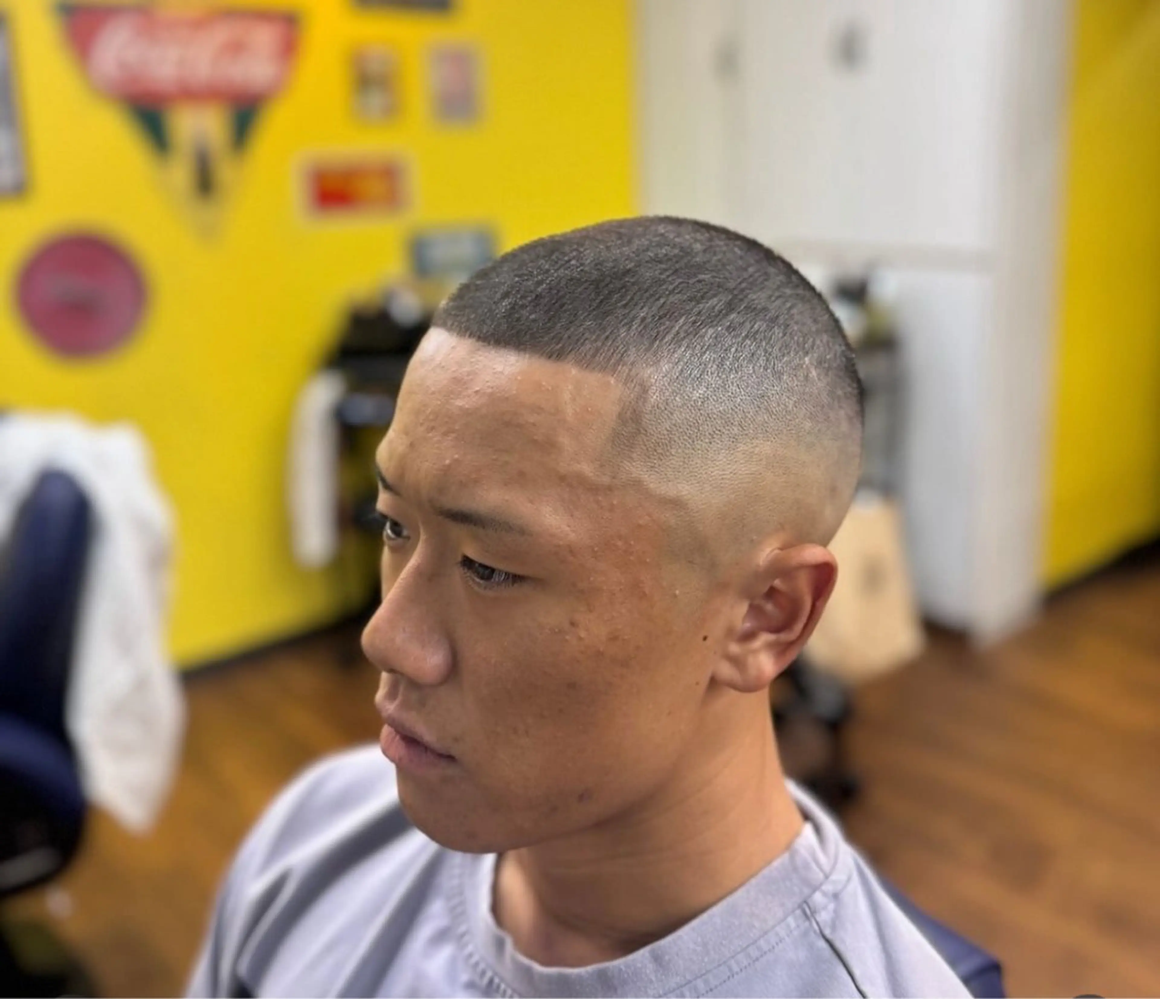 坊主フェード💈希望がございましたら、お顔剃り~シャンプーも全て無料でやらせて頂きます！の写真