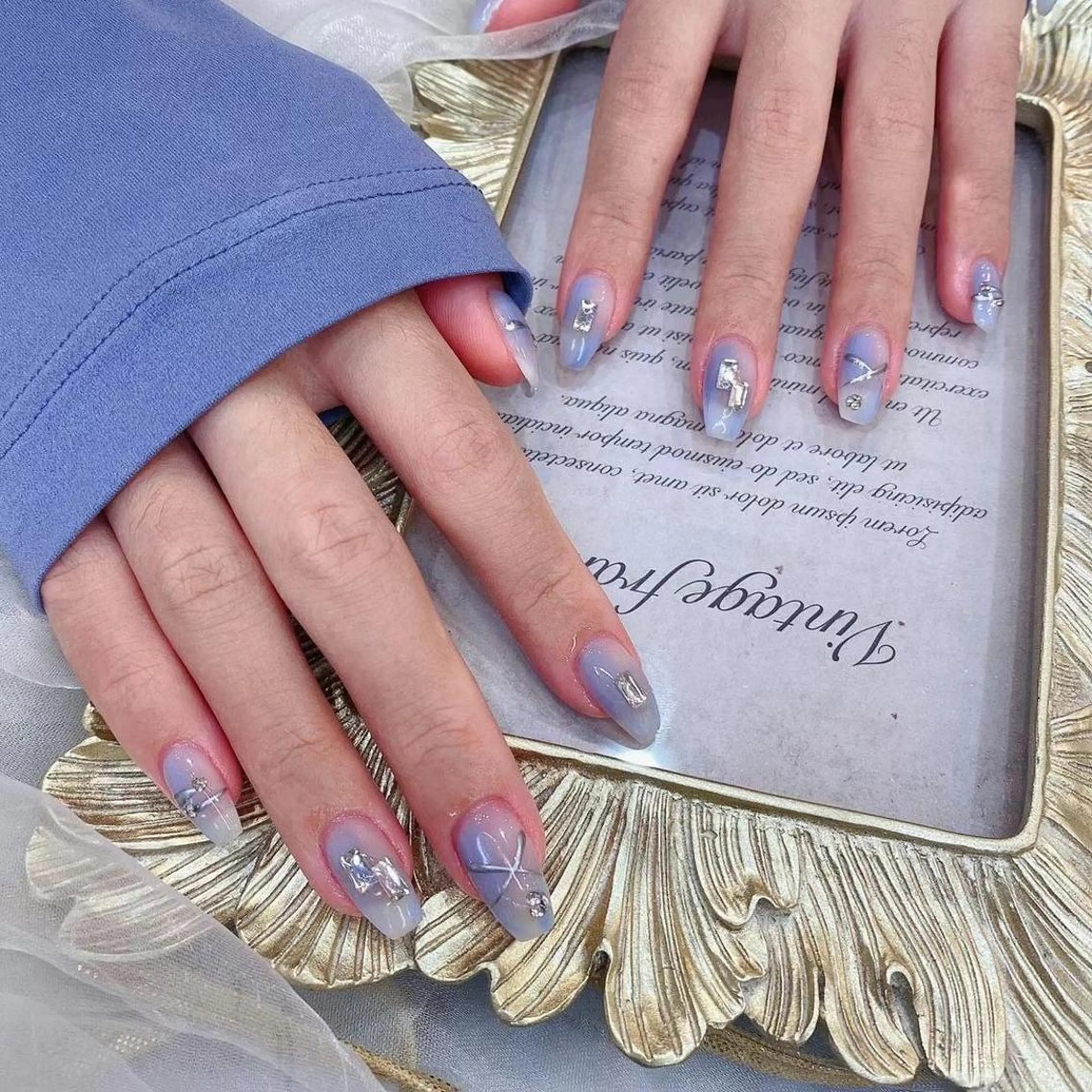 ネイル クリアネイル 大理石ネイル(マーブル) ニュアンスネイル Babarla Nailのネイルデザイン