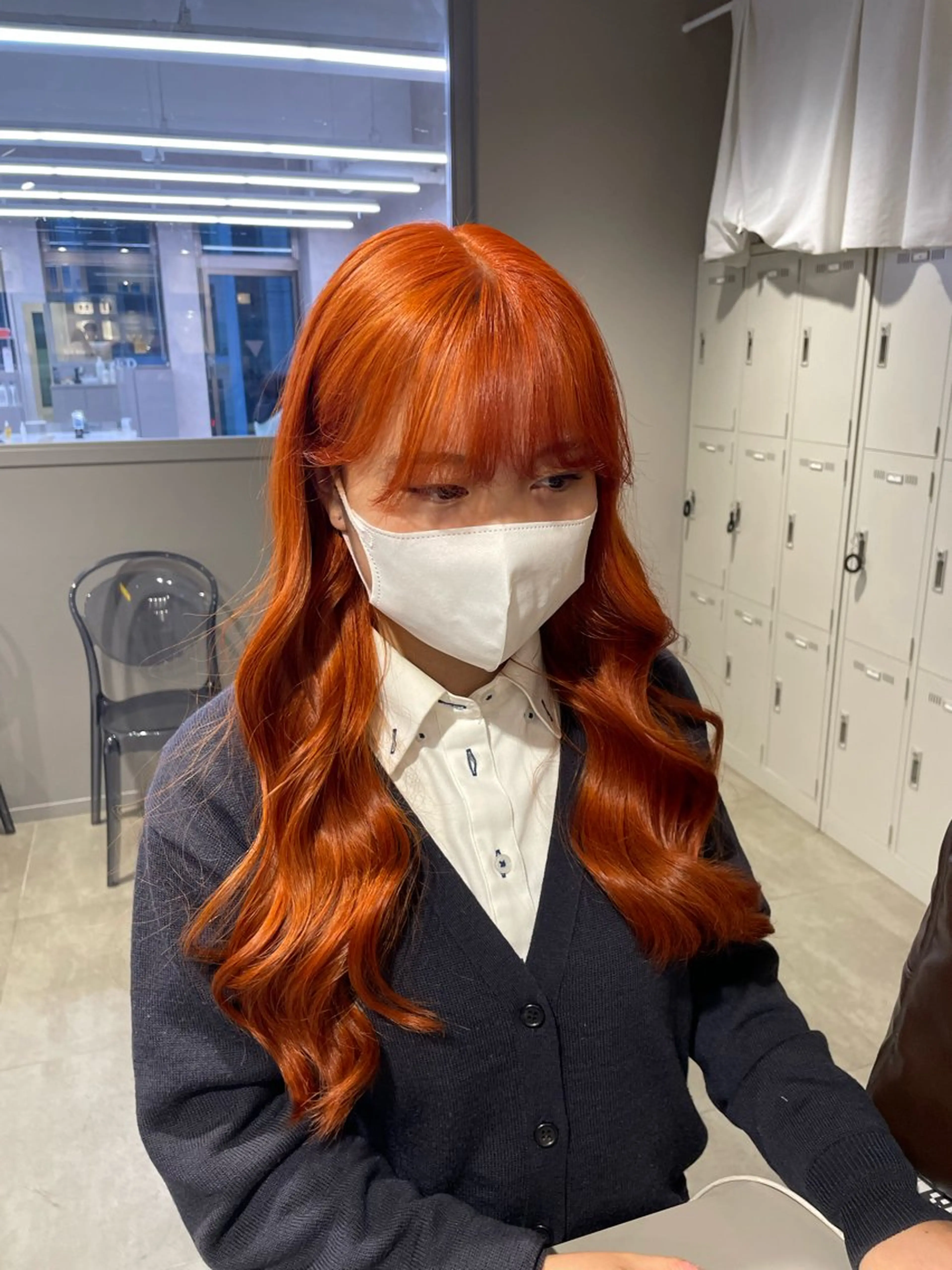 ロング カラー ヘアアレンジ ヘアカラー トリートメント ヘッドスパ 💗暖色特化ピンク/ 赤髪💗HARUNAのヘアスタイル