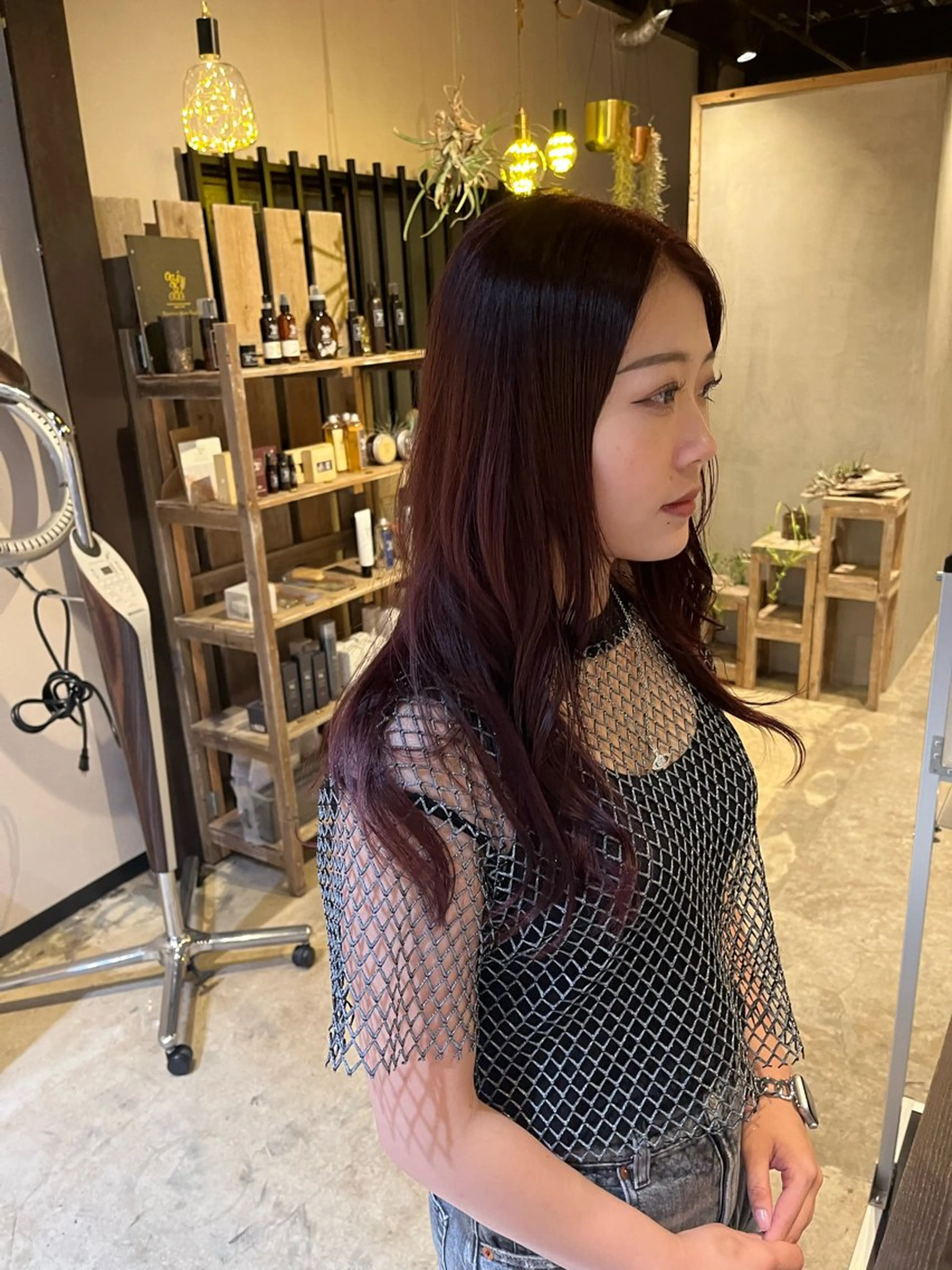 セミロング カラー ヘアアレンジ LaNA 佐藤なおのヘアスタイル