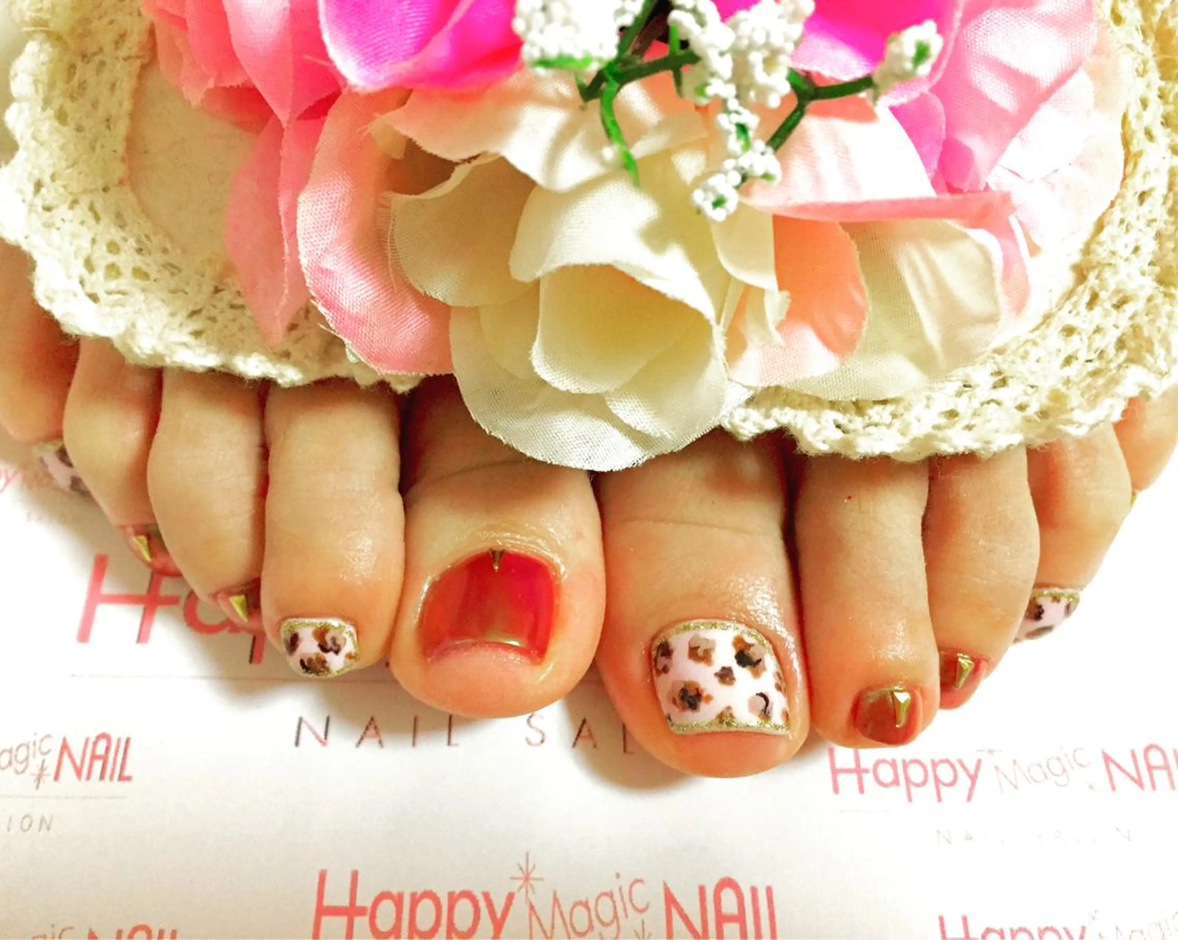 ネイル オーロラネイル フットネイル ジェルネイル HappyMagic NAILのネイルデザイン