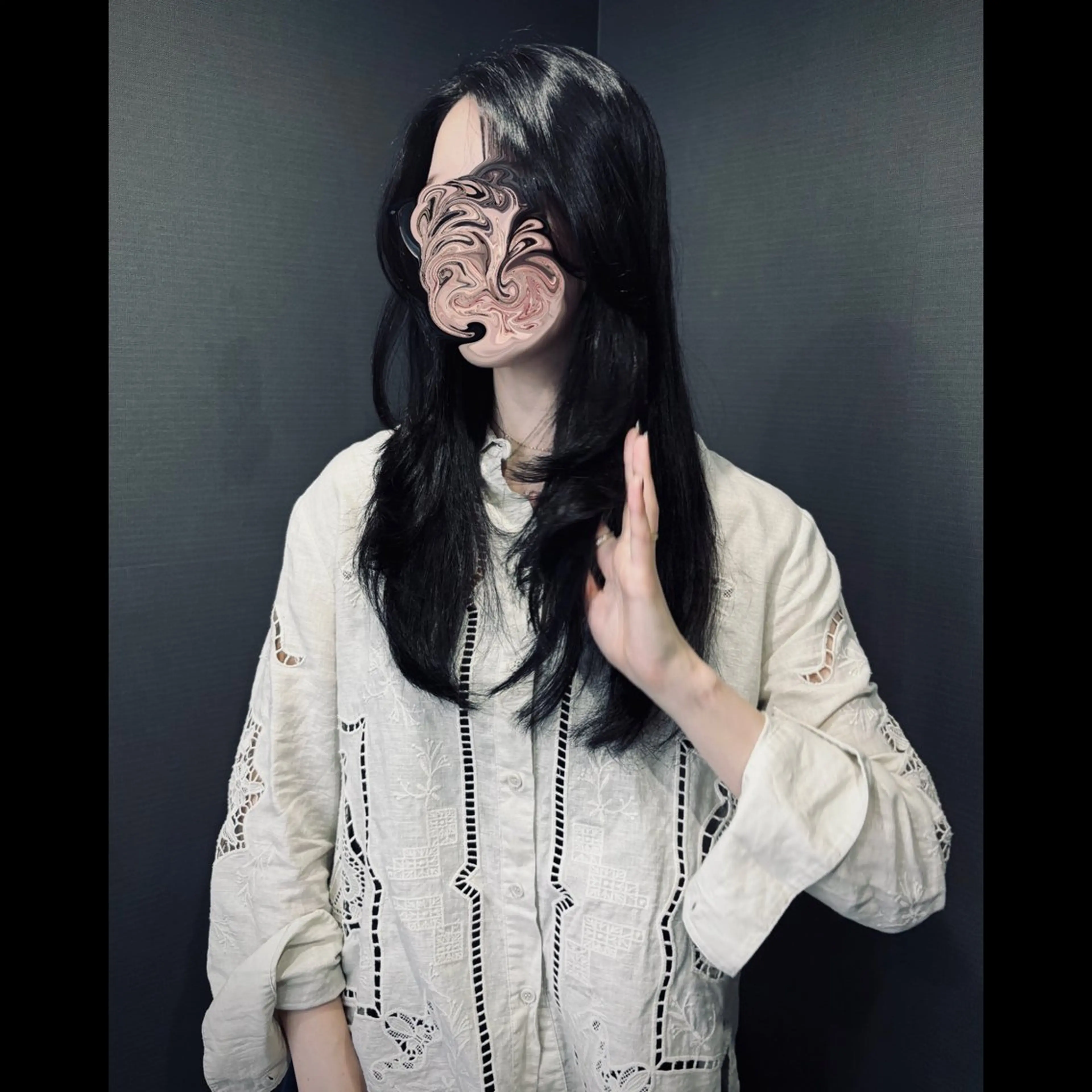 ロング カット ヘアカラー トリートメント 彩名/透明感カラー/ 艶髪のヘアスタイル