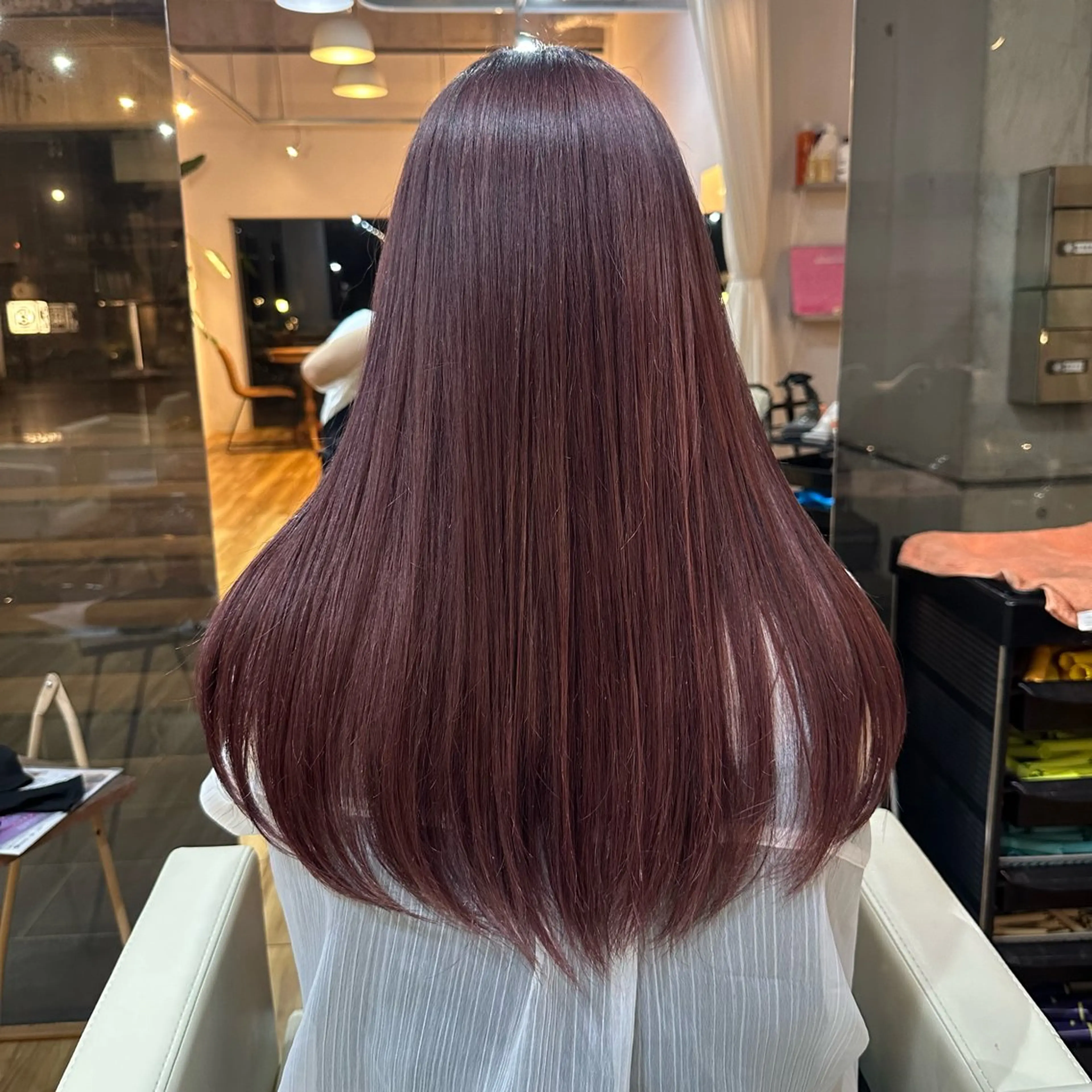 カラー ブリーチ ブラウンカラー ピンクカラー ヘアカラー 大原 正寛のヘアスタイル