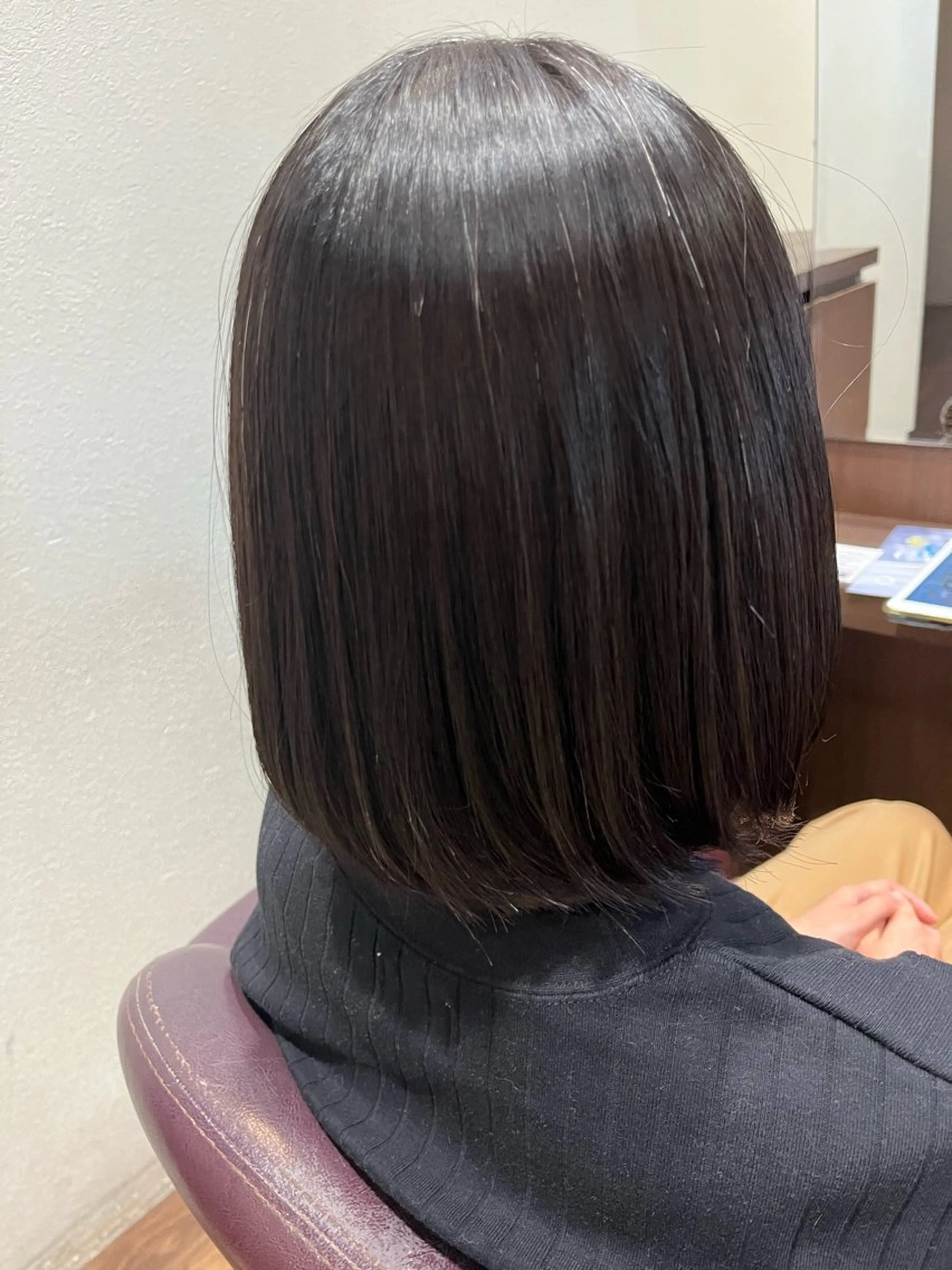 ミディアム 髪質改善 縮毛矯正 松崎 崇のヘアスタイル