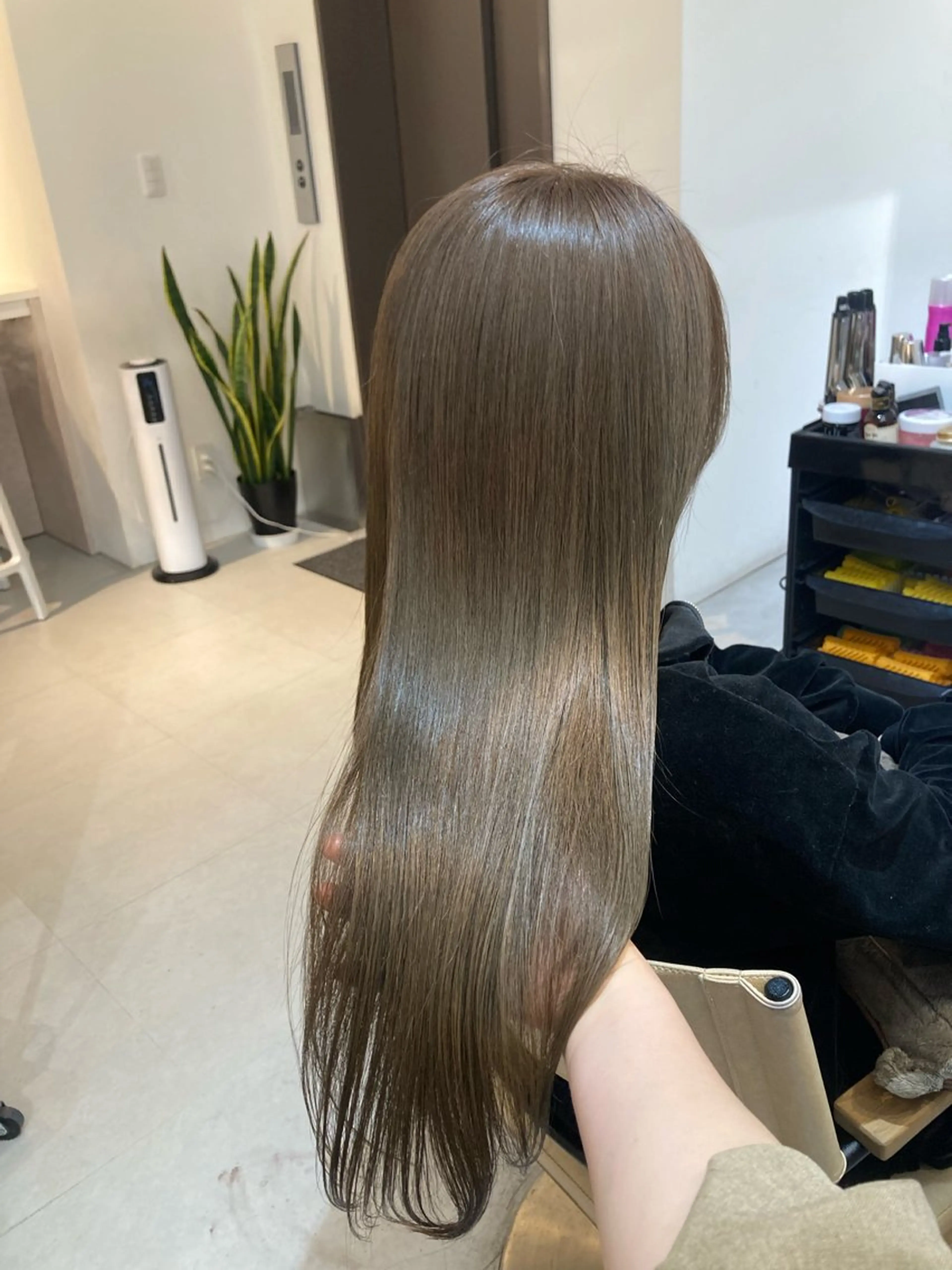 ロング カット ヘアカラー トリートメント ✨色持ちの良い艶 カラー✨蟹江真世のヘアスタイル