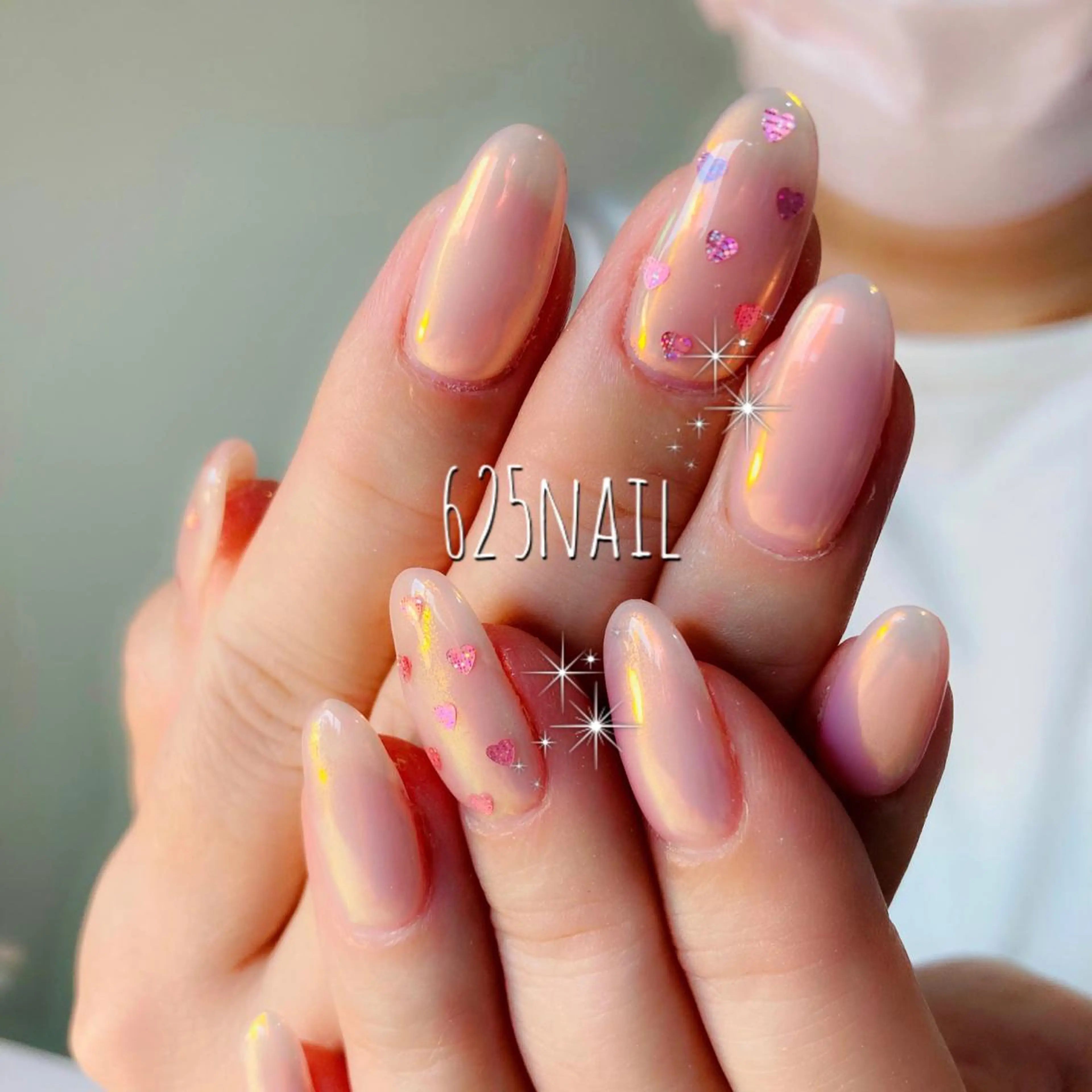 ネイル オーロラネイル ミラーネイル 625nail 無料P有/春日白水のネイルデザイン