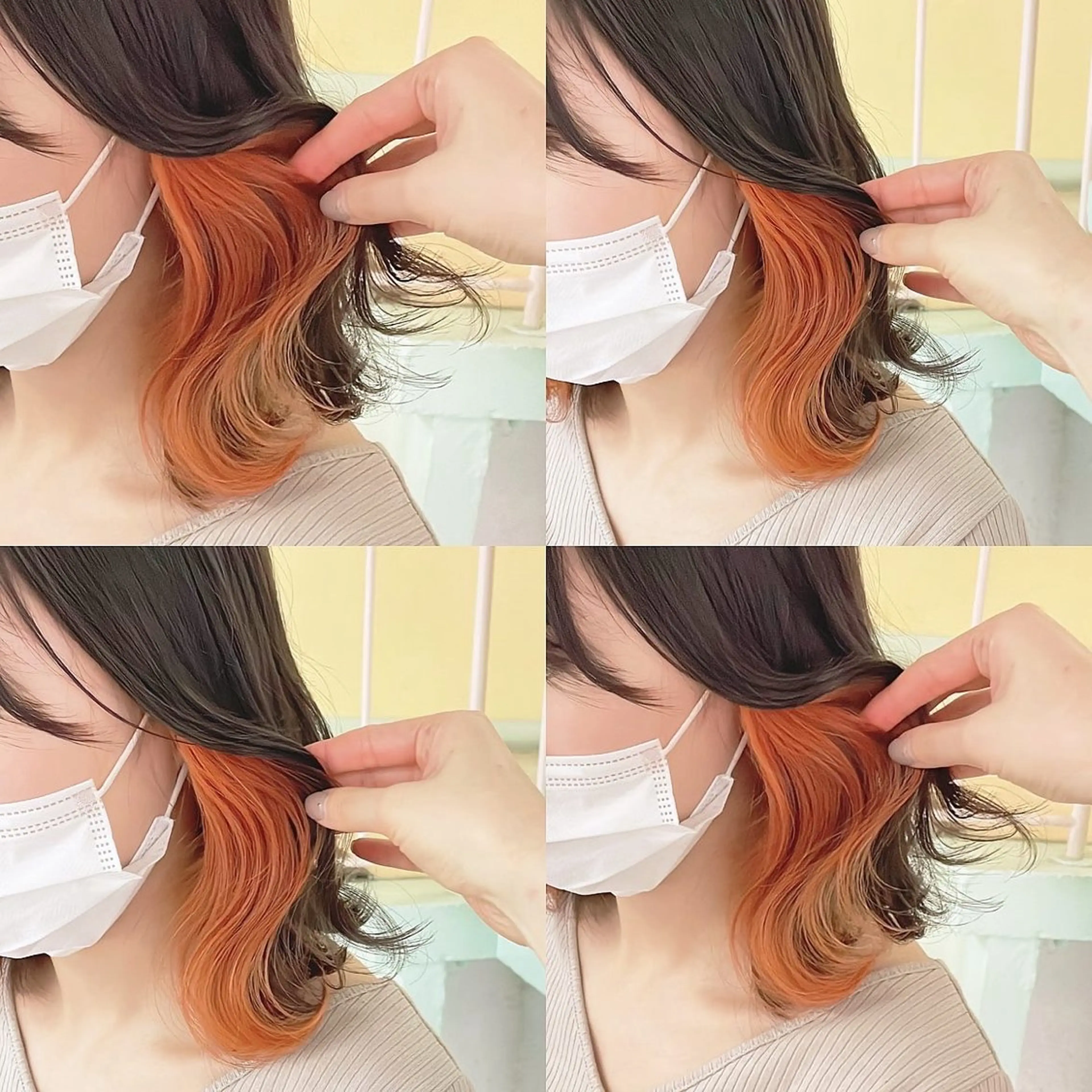 カラー ヘアカラー トリートメント 渋谷:インナーカラー ／🍒エリカ🍒のヘアスタイル