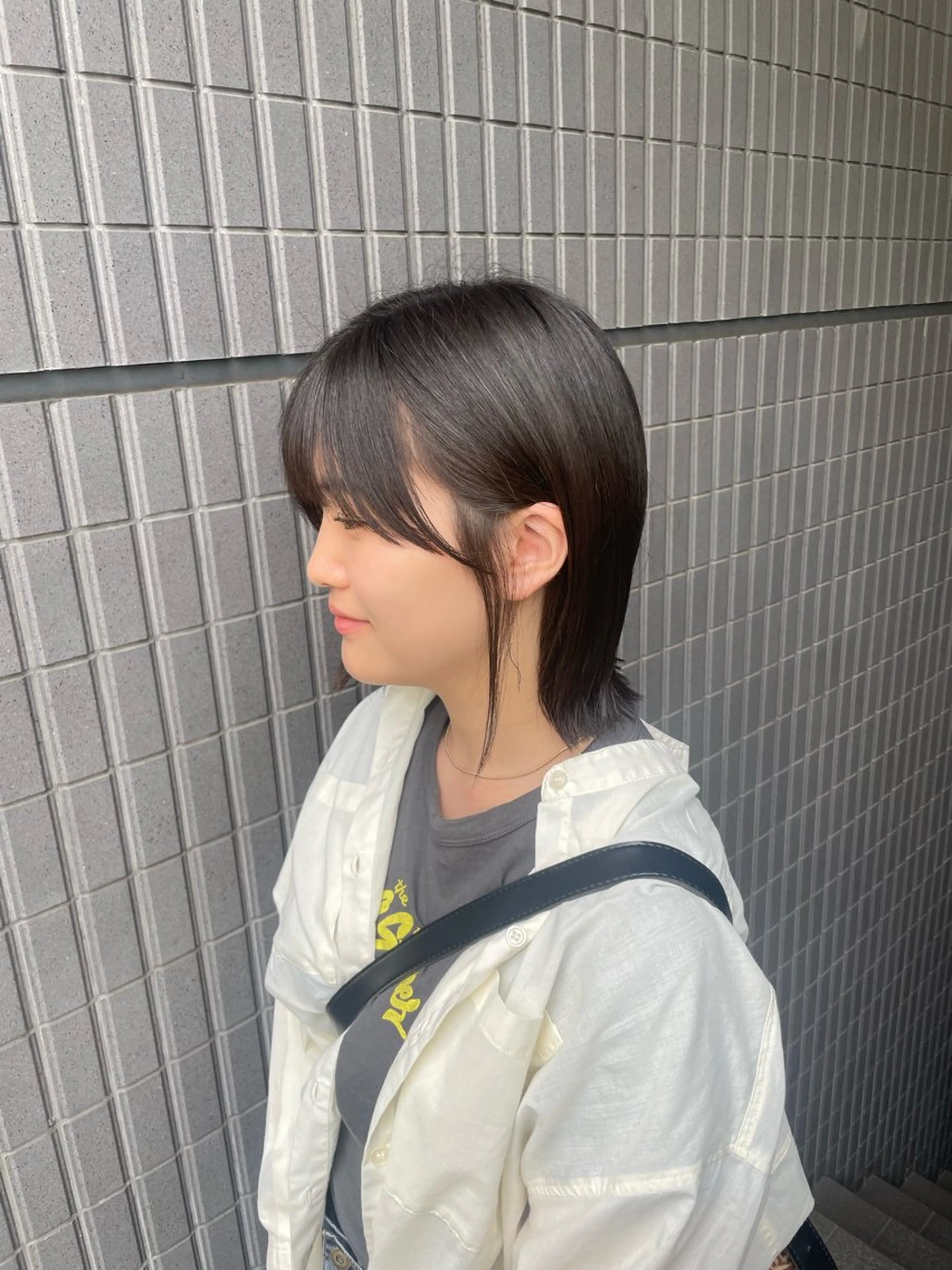 ミディアム カラー カット ヘアカラー 野町好花 レイヤー/パーマのヘアスタイル
