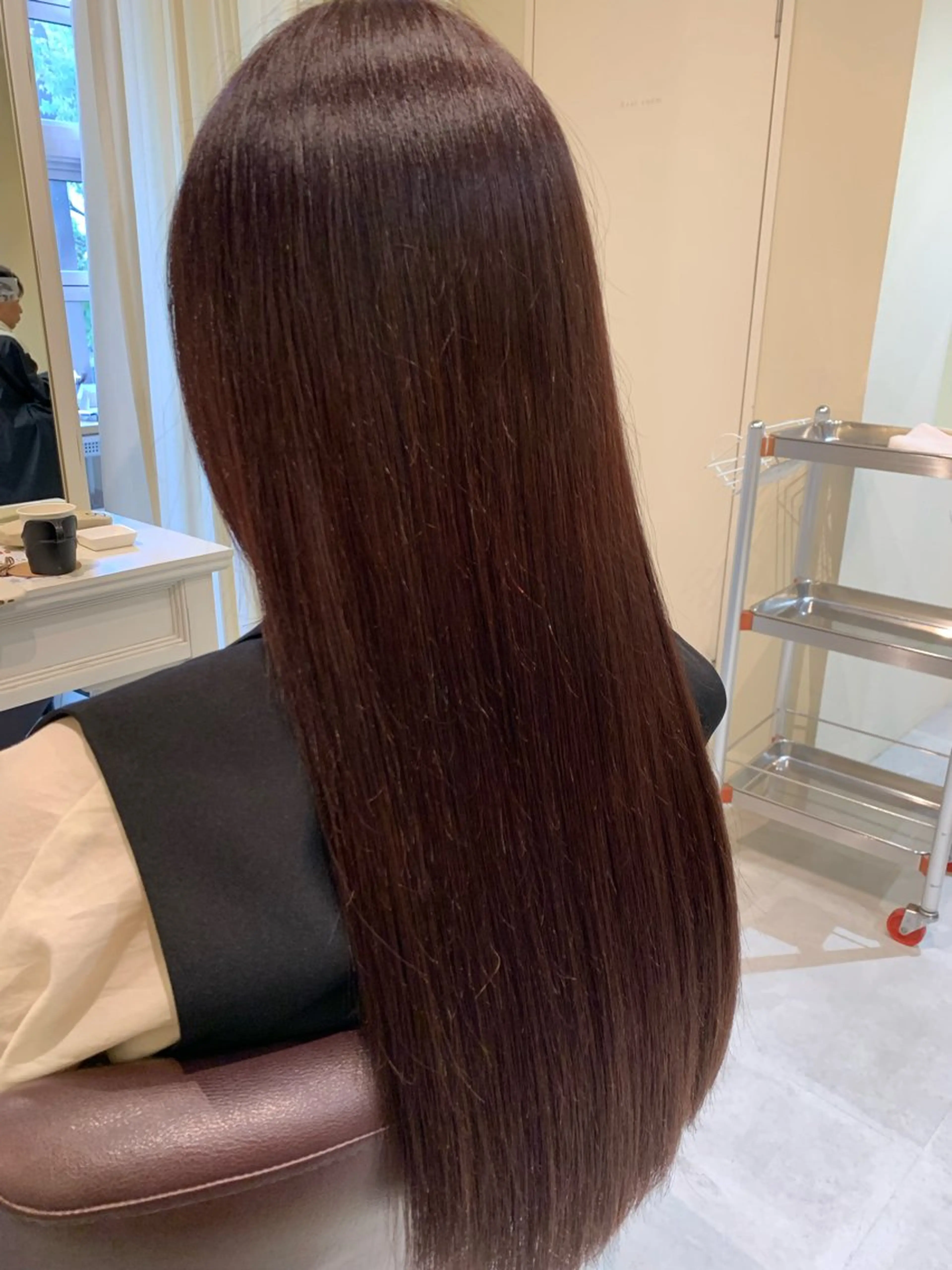ロング パーマ 縮毛矯正 ストレートパーマ mulum hair dressing salon所属・yuuki🌷名古屋 栄　ベージュ/カラーのヘアスタイル