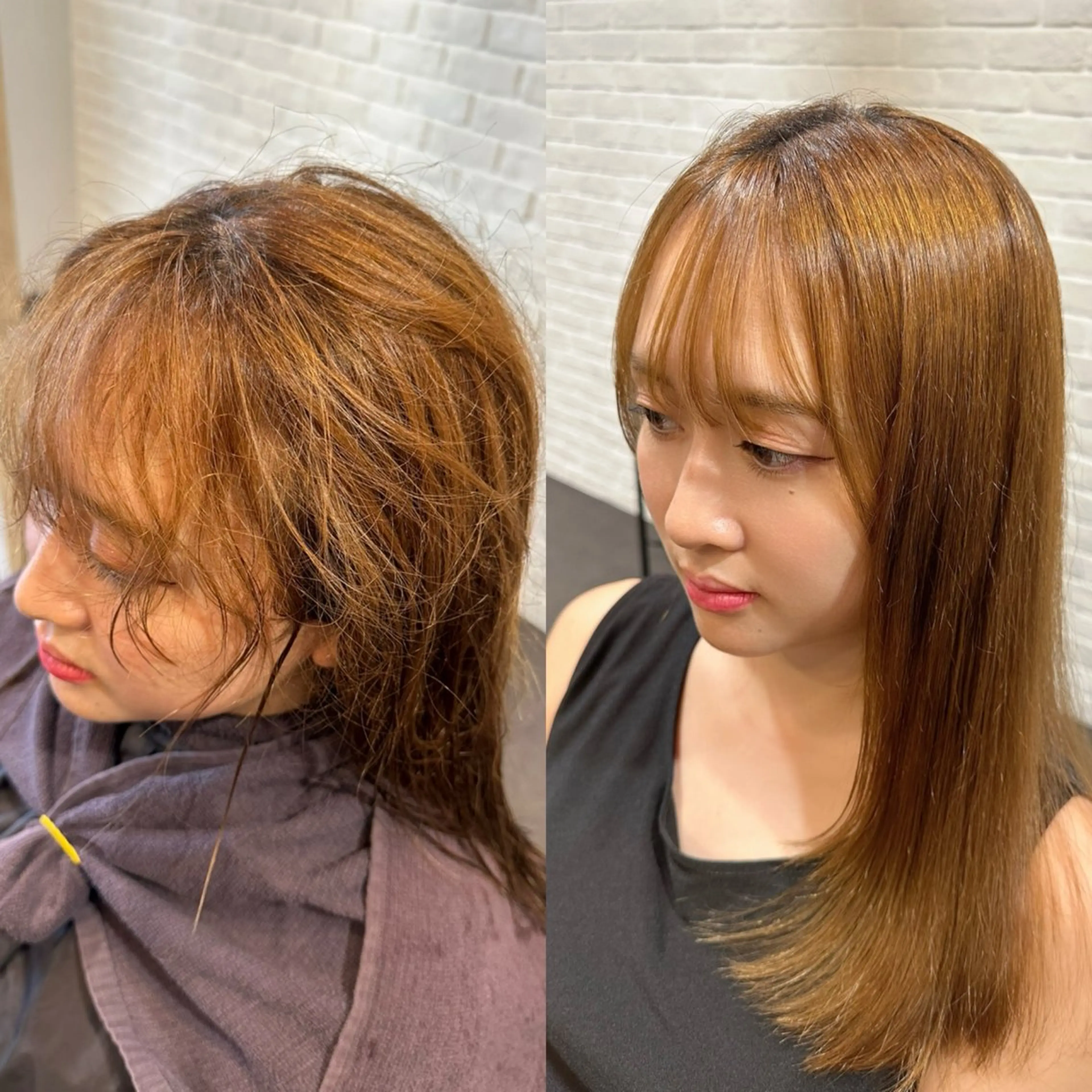 セミロング パーマ 縮毛矯正 Mora Hair Salon所属・Haruka 神楽坂のヘアスタイル