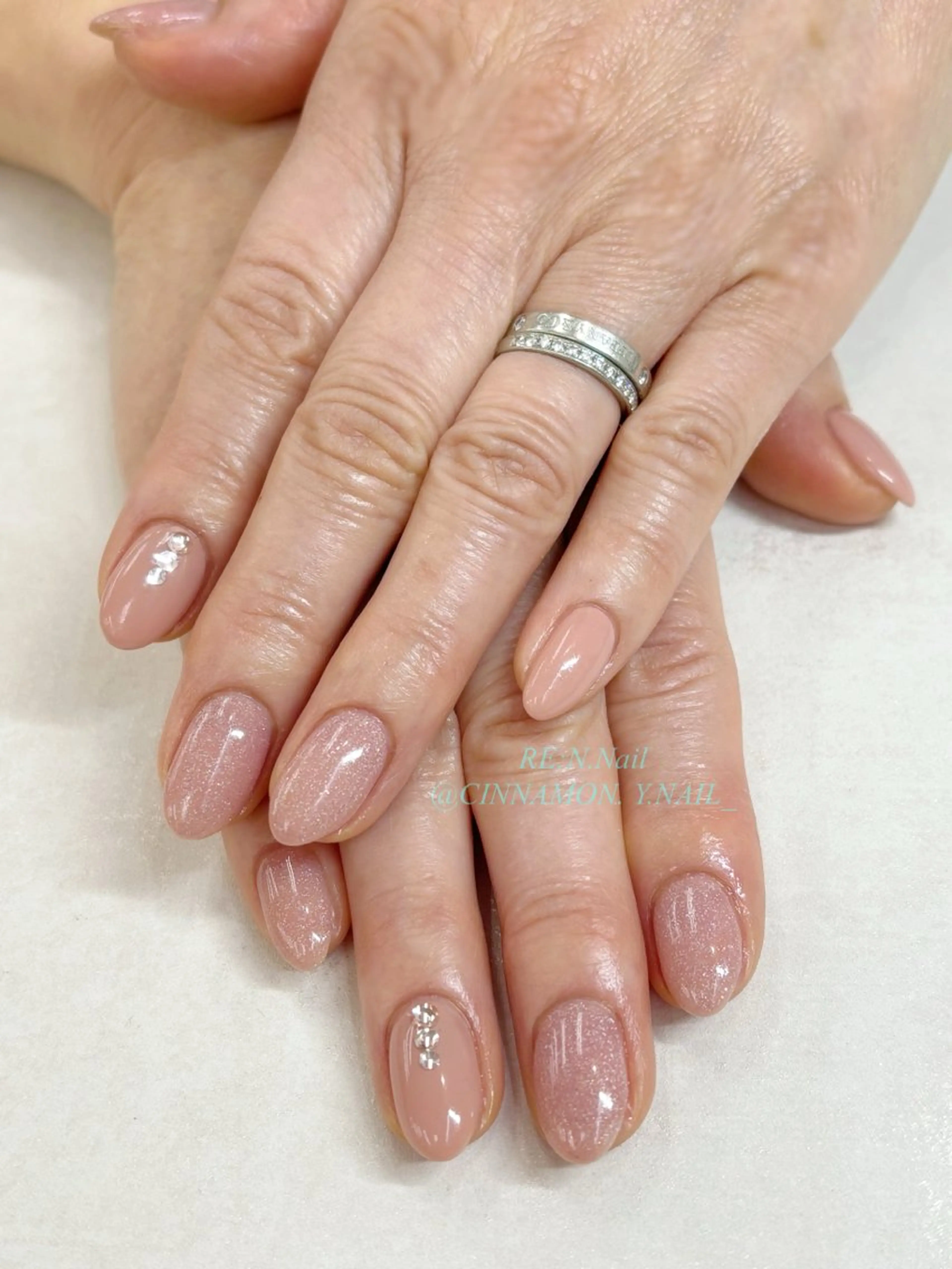 ネイル ハンドネイル Yuna🩵 RE:N.Nailのネイルデザイン
