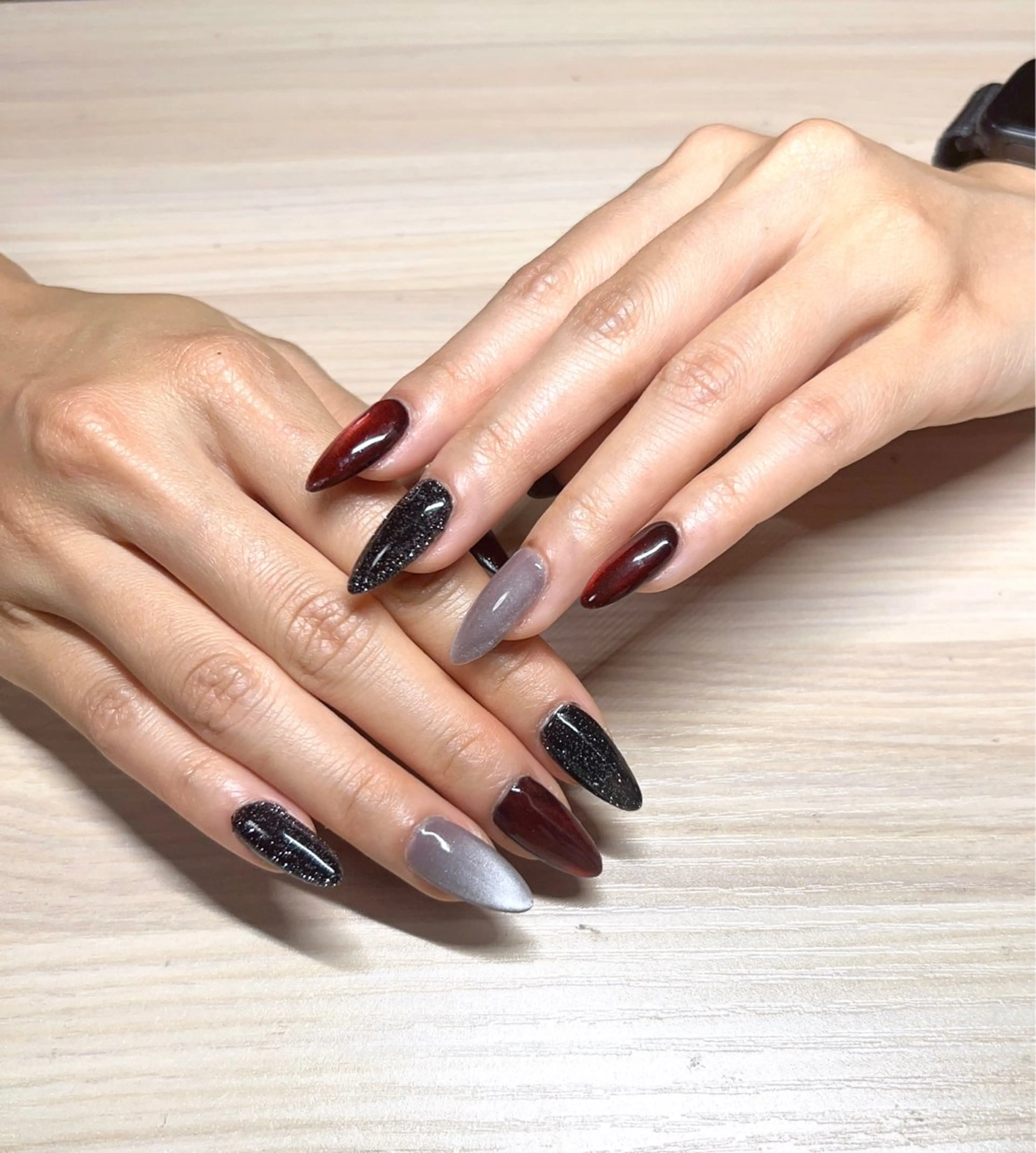 💅１０本長さだし＋フラッシュ/オーロラ（オフあり）の写真