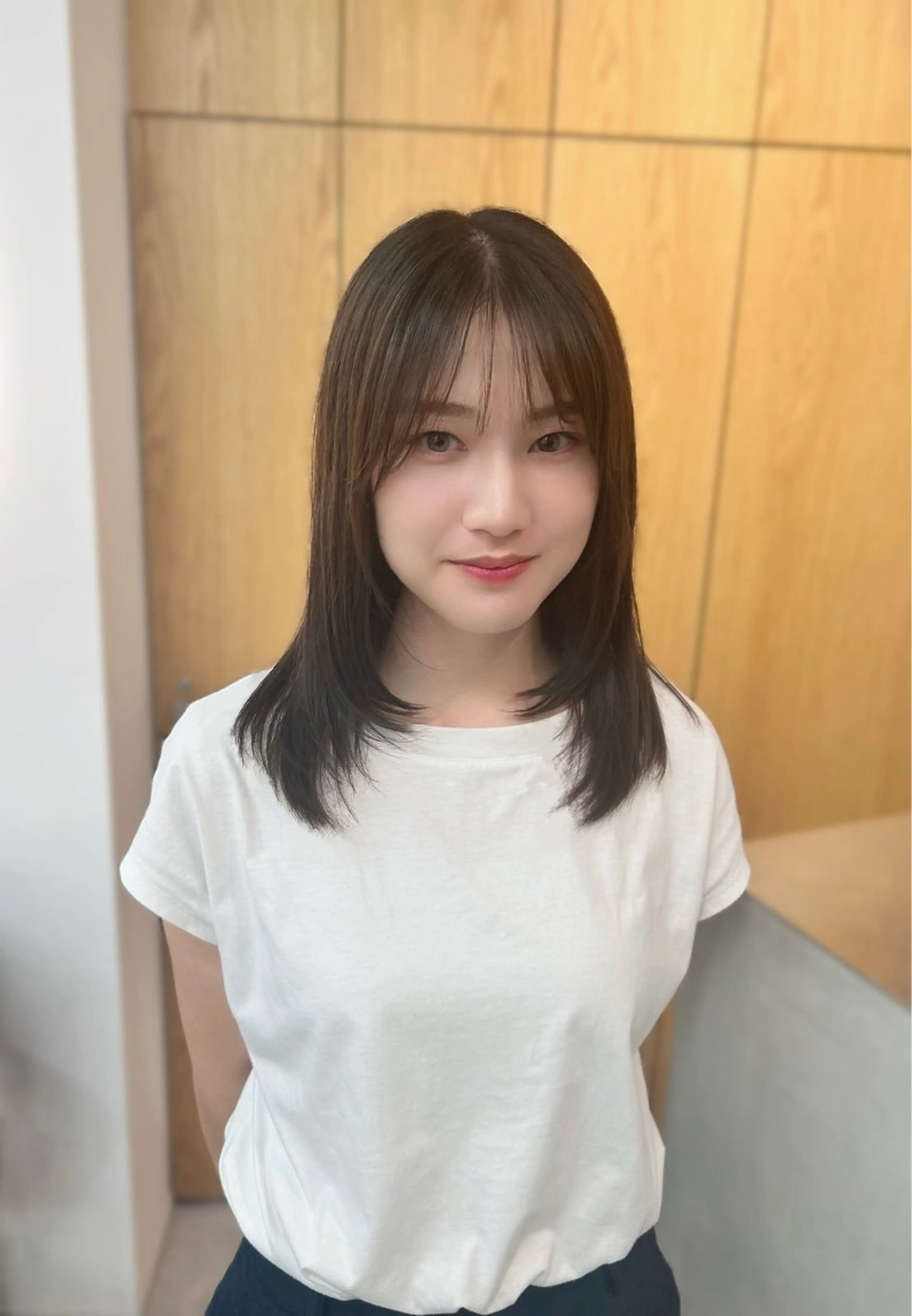 セミロング 【モデル募集中】りの ルネ北千住店のヘアスタイル