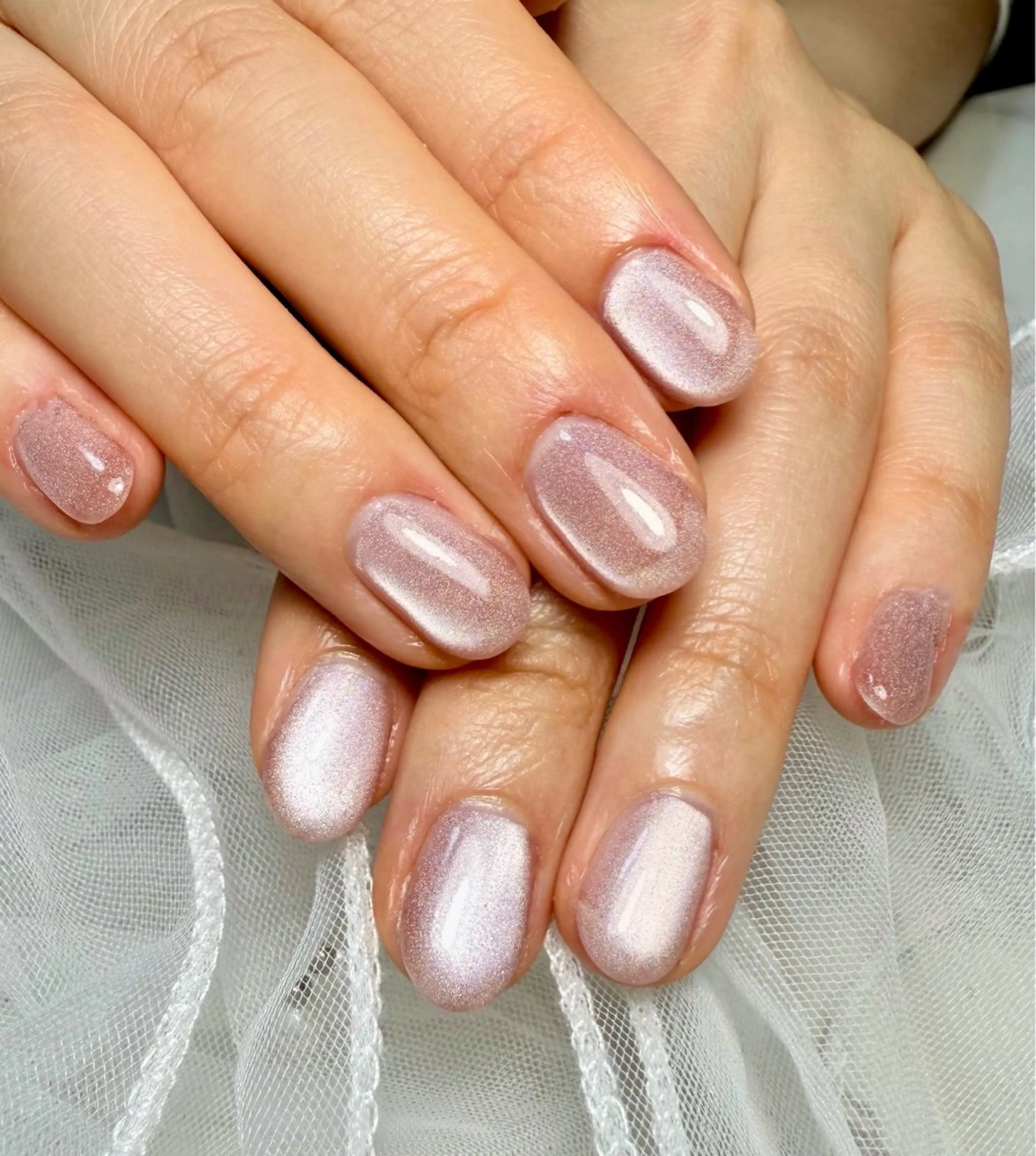 ネイル アートネイル チークネイル フレンチネイル ガラスフレンチ 氷ネイル・うるうるネイル M.N_ nailのネイルデザイン