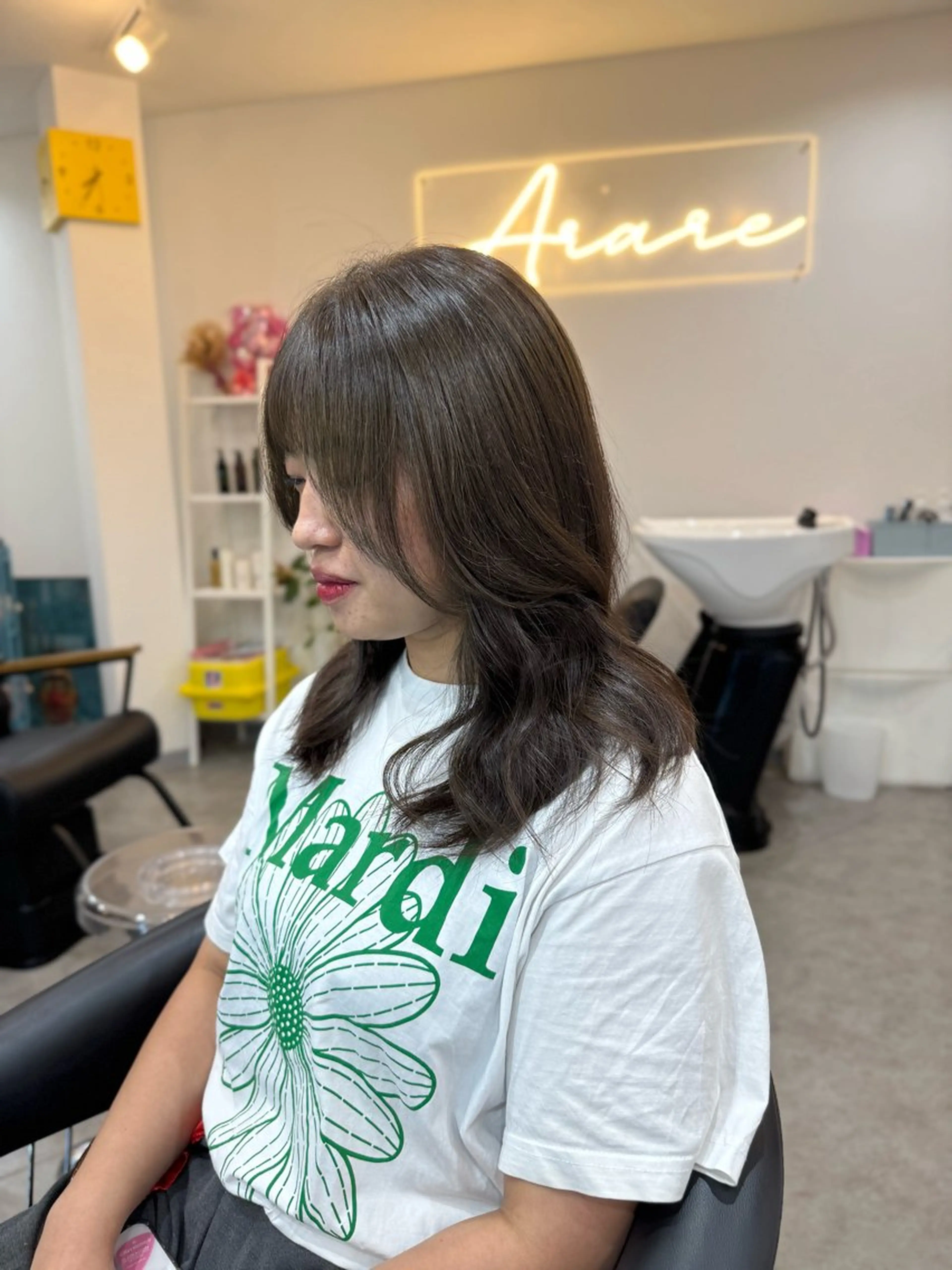 ロング カラー レイヤーカット カット ヘアカラー トリートメント miyuki arare hairのヘアスタイル