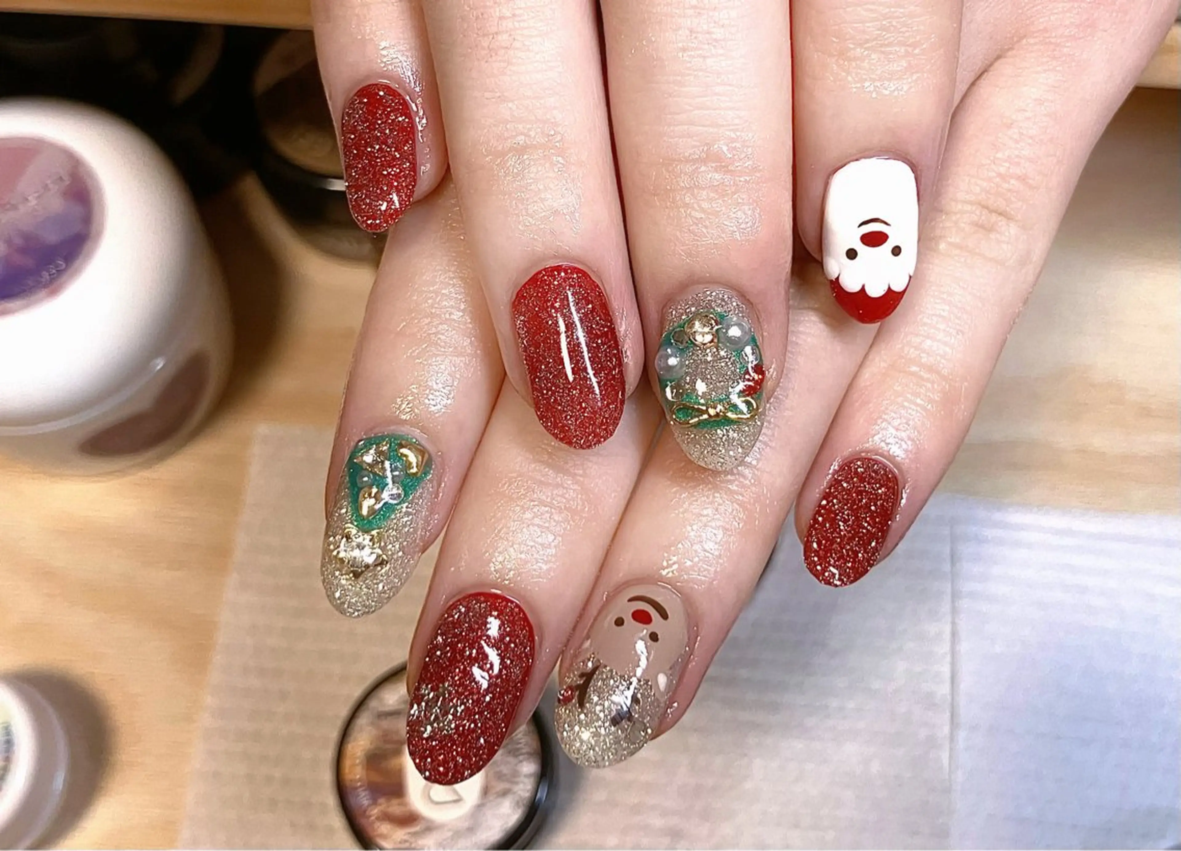 ネイル アートネイル ジェルネイル キラキラネイル マグネットネイル 大理石ネイル(マーブル) ハンドネイル RinRin　nail所属・孔 ジンシェンのネイルデザイン