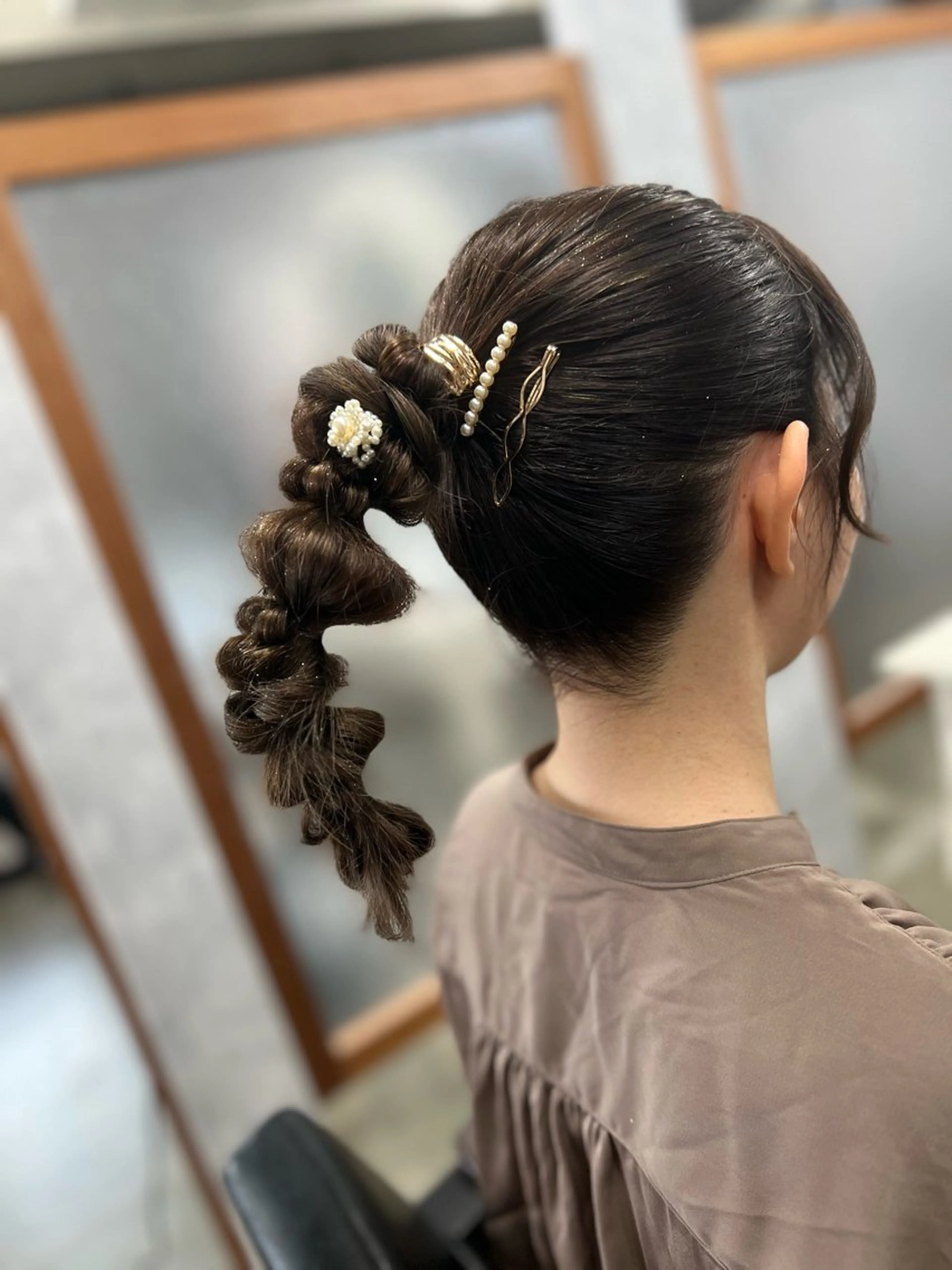 ロング ヘアアレンジ 結婚式・ブライダル ロング ヘアセット Style Tのヘアスタイル