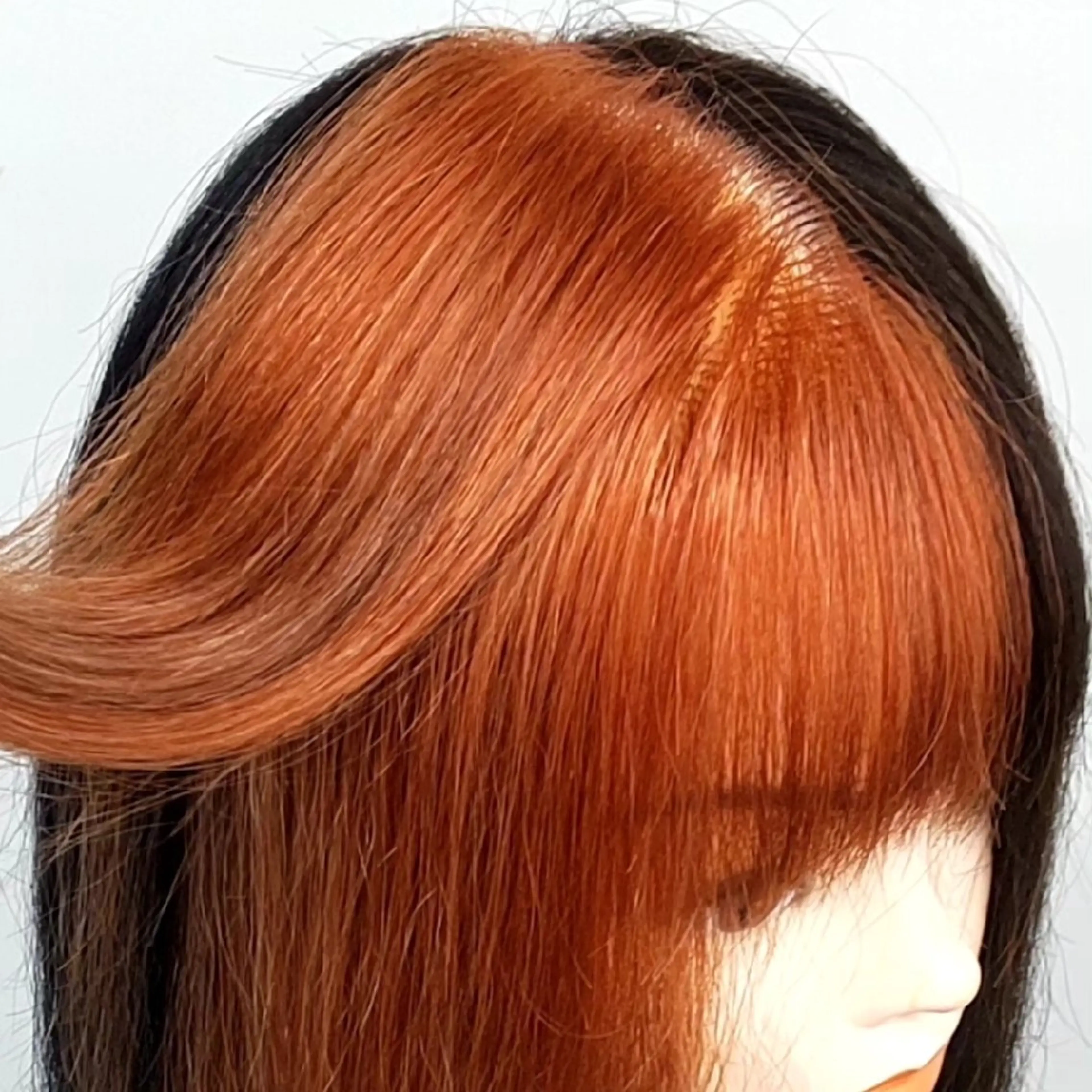 セミロング カラー オレンジ もり はなののヘアスタイル
