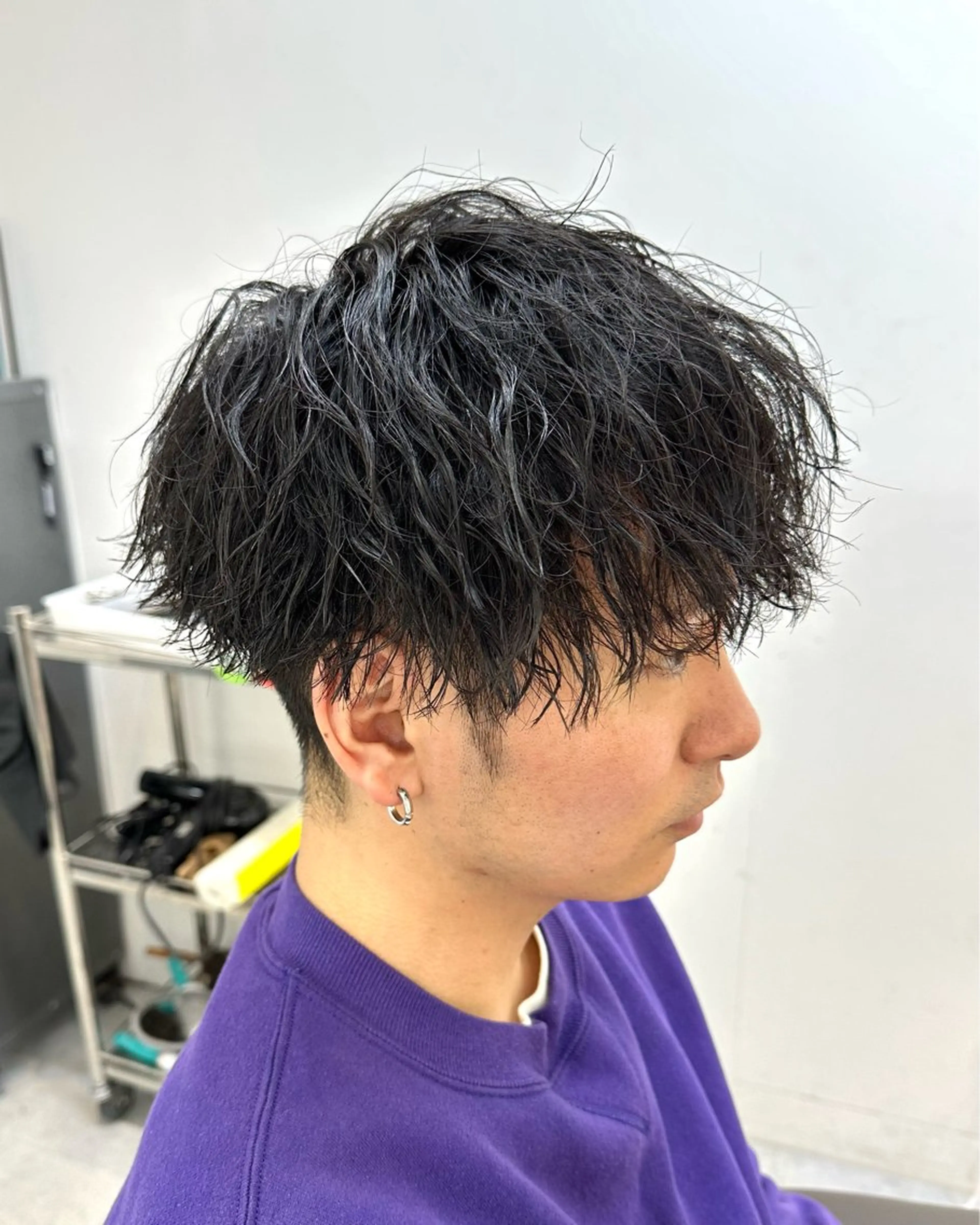 ショート パーマ メンズ メンズパーマ カット パーマ Je suis heureuse Union所属・佐藤 ふみやのヘアスタイル