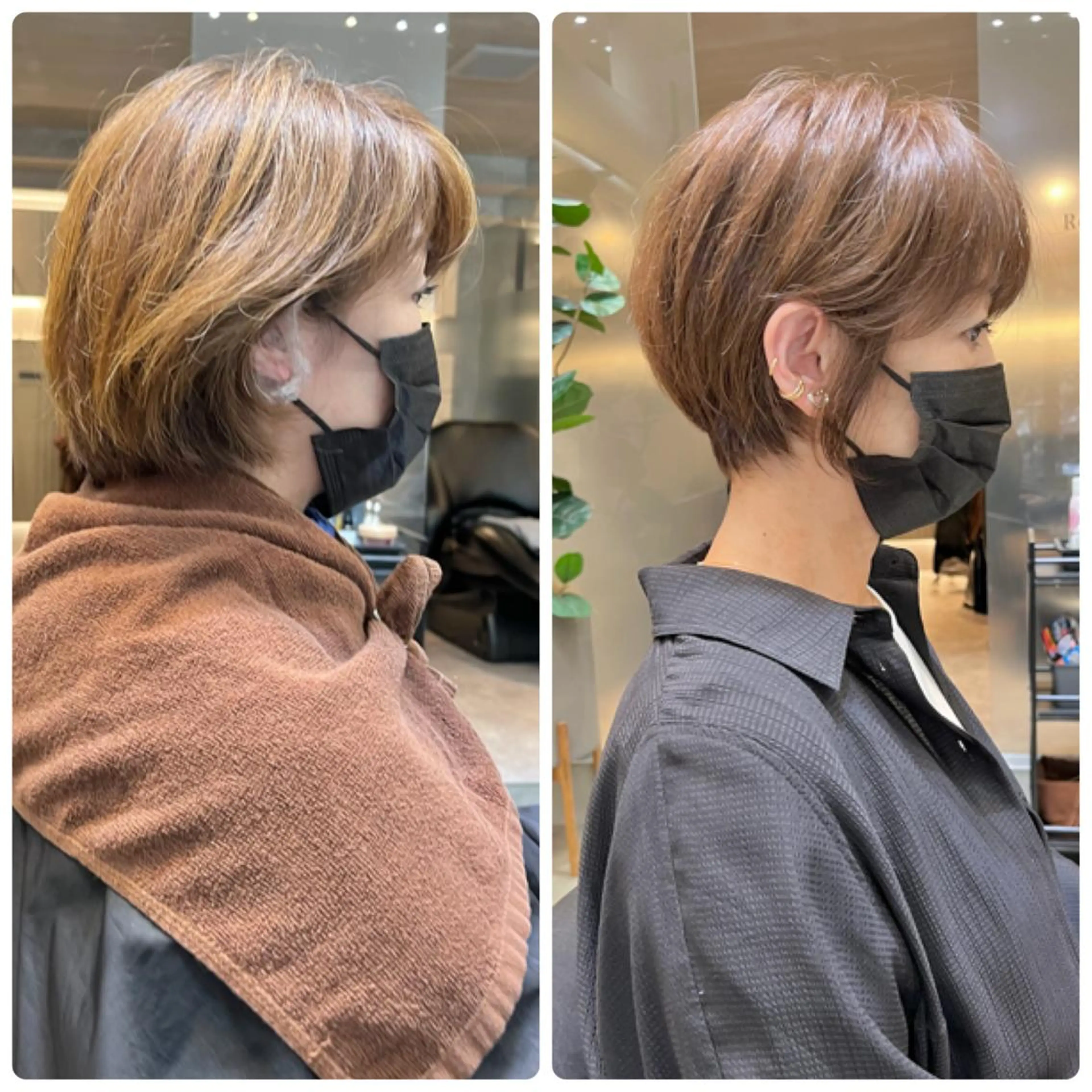 ショート カラー カット ヘアカラー トリートメント 髪質改善　ANFINI 仙台所属・🇰🇷韓国レイヤー 伊藤拓海のヘアスタイル