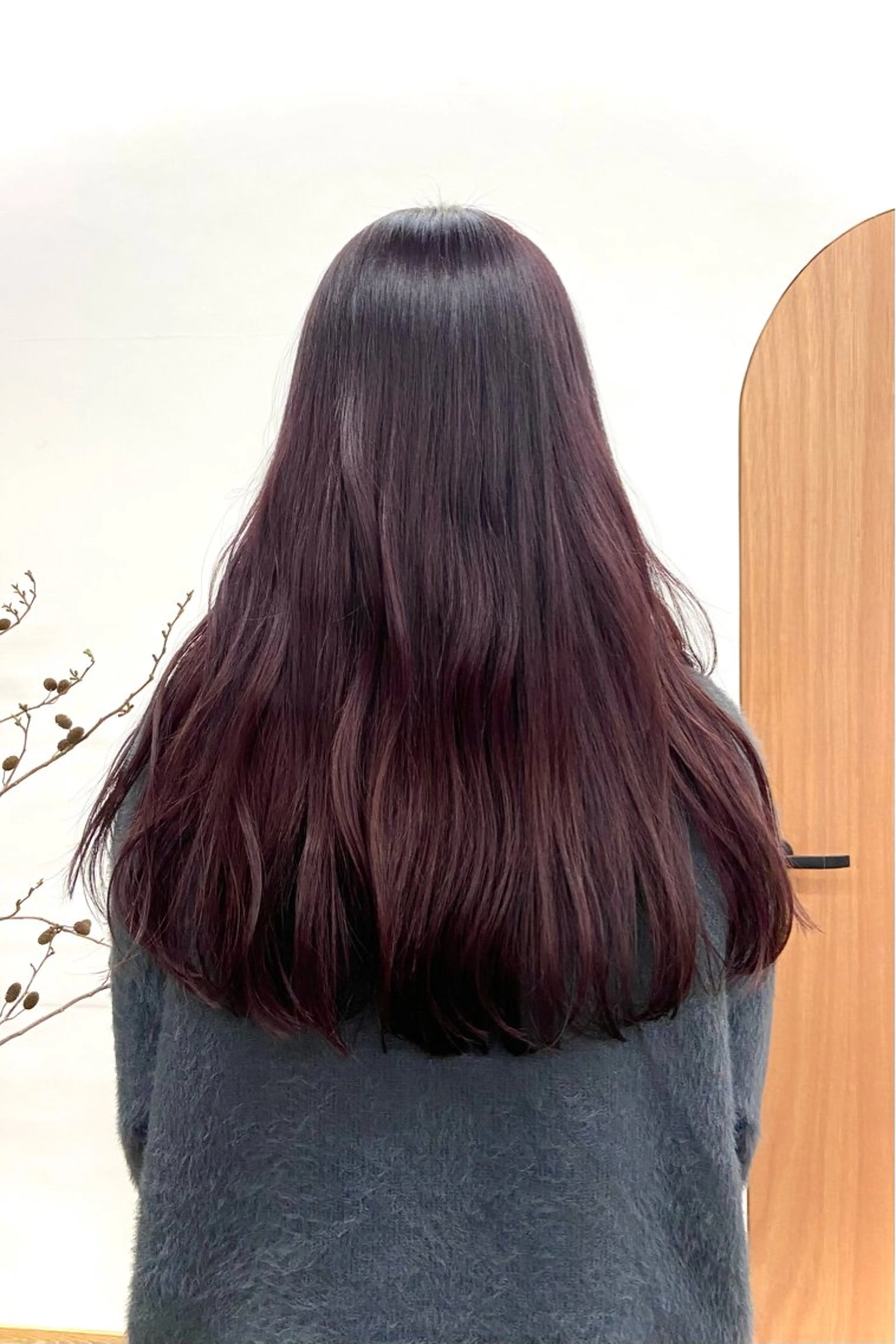 セミロング カラー ブリーチ ブラウンカラー ブリーチなしカラー ヘアカラー トリートメント mana／Wカラー／ ブリーチなし暖色のヘアスタイル
