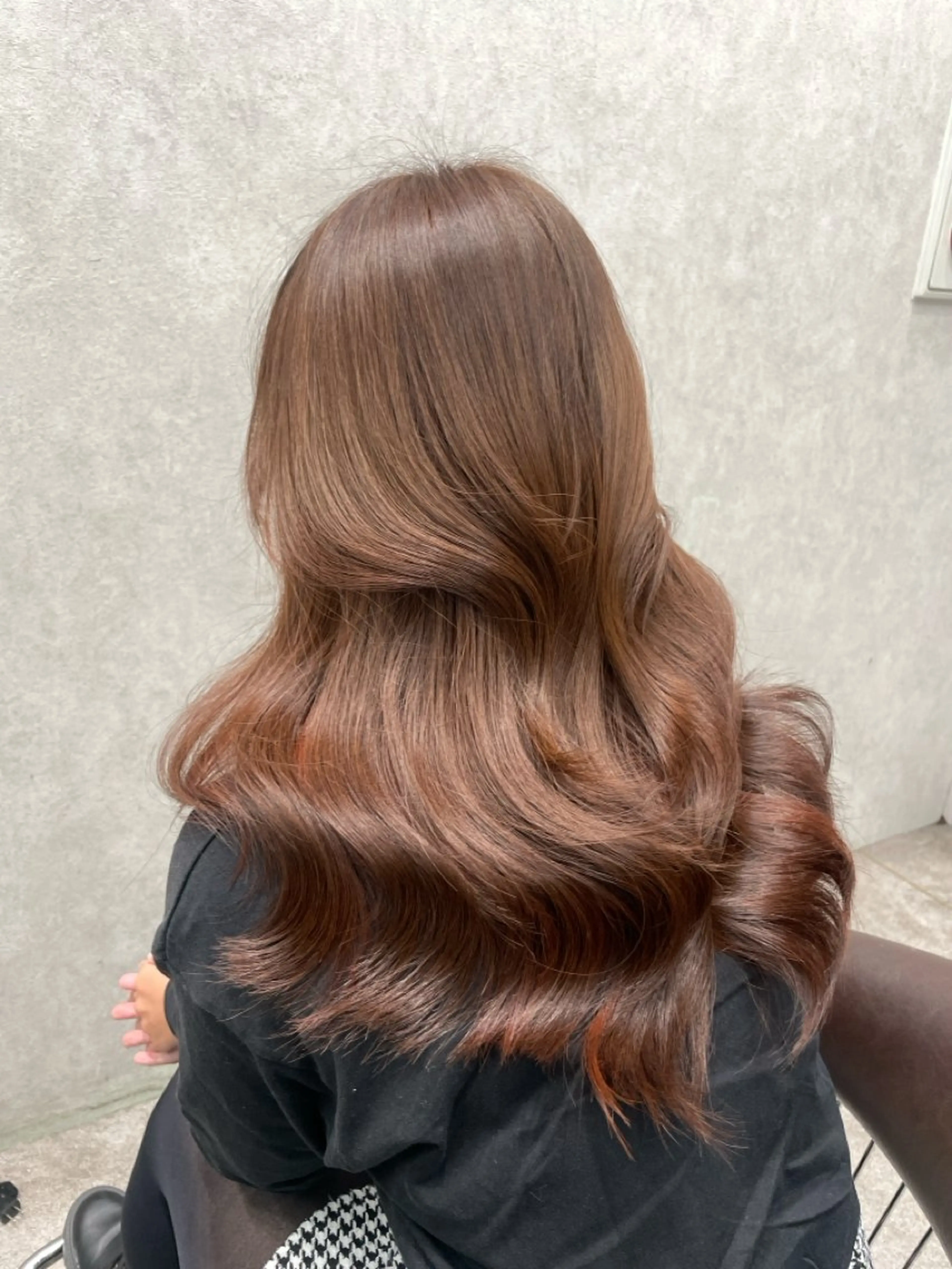 セミロング ヘアカラー MOE 福岡韓国ヘア✧︎のヘアスタイル