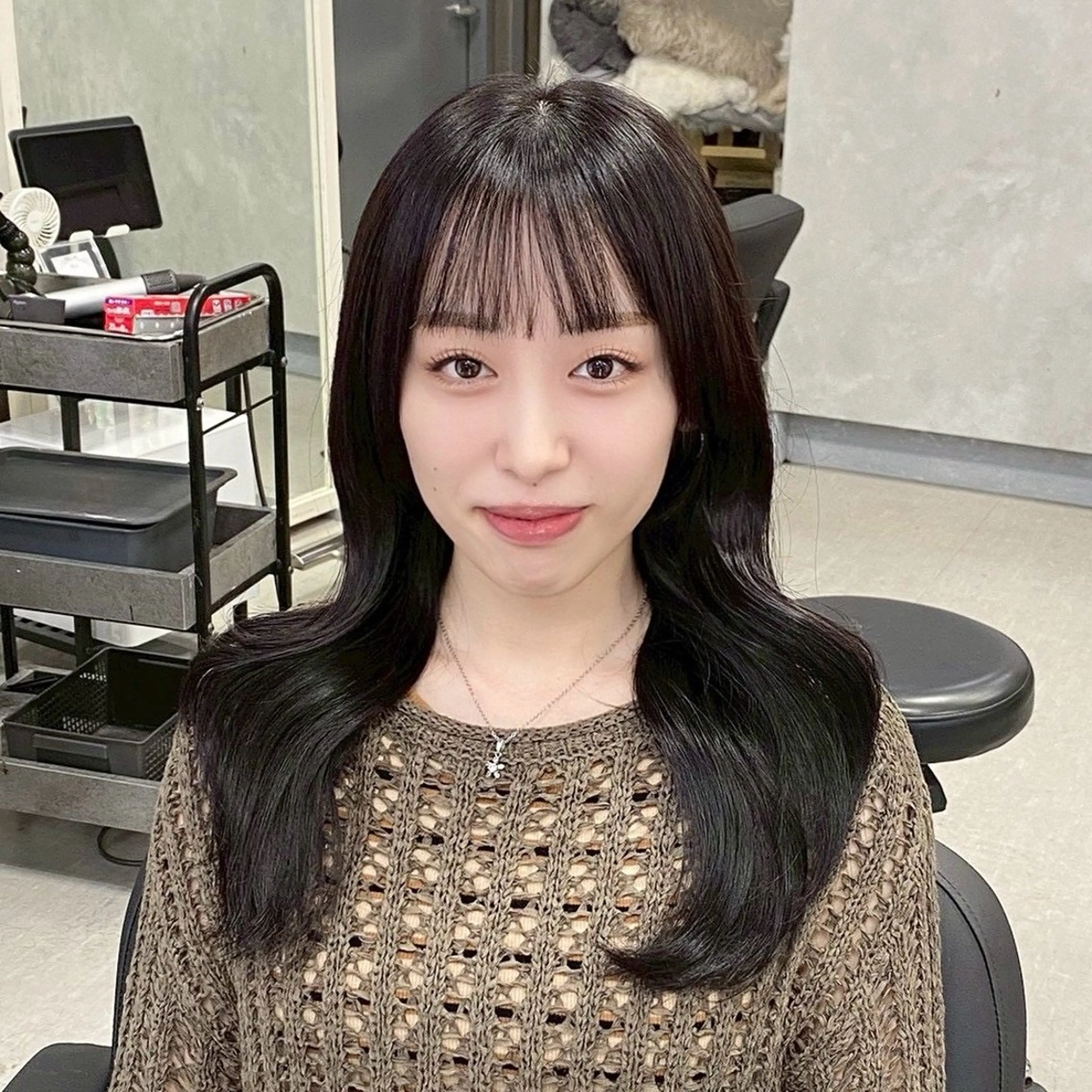 似合わせカット+韓国艶カラー+ハホニコトリートメント🫧 ͛.*の写真