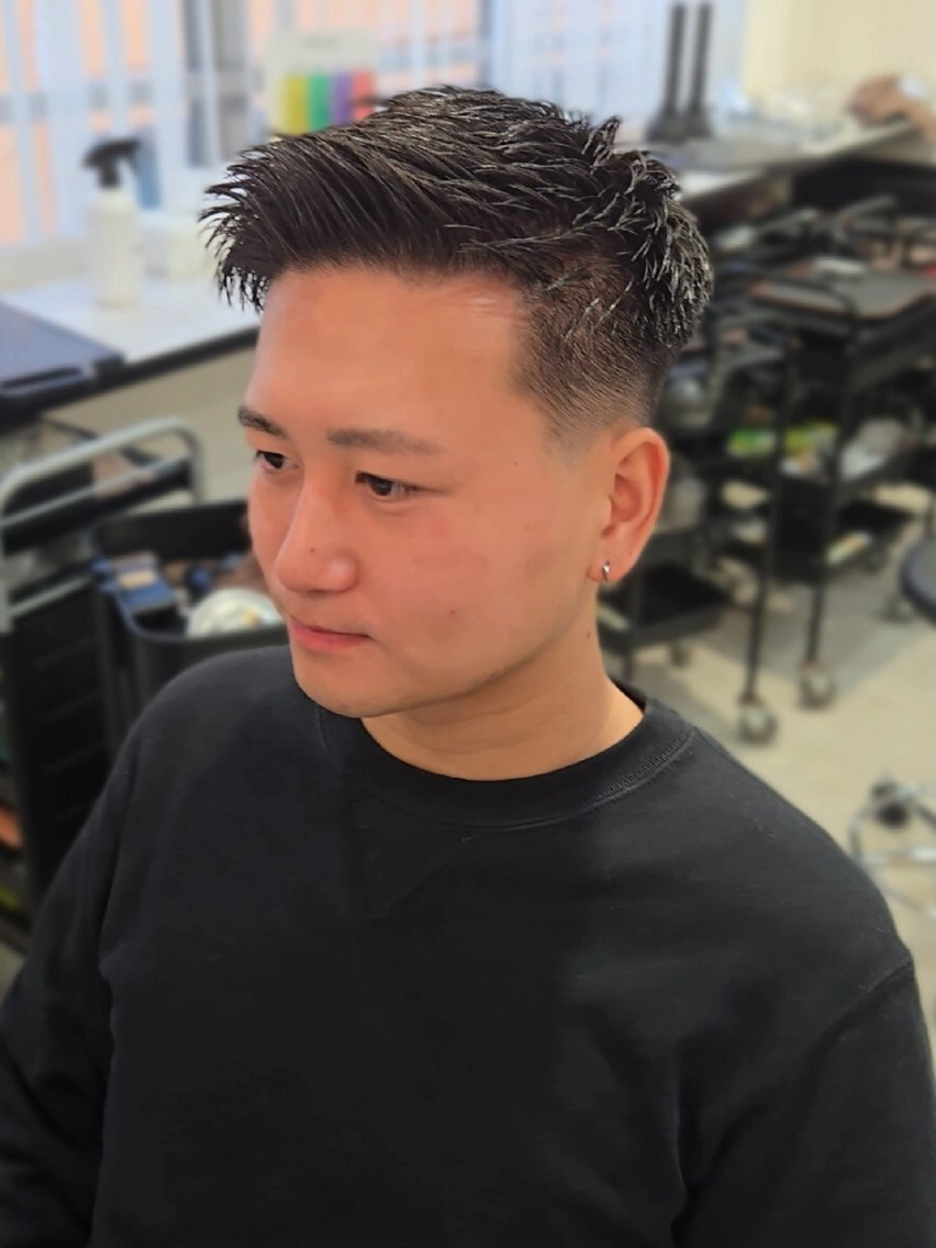 メンズ ショート カット ヘアセット Lapis 名古屋駅前店所属・LEN名古屋/パーマ 海外ヘア/メンズ特化のヘアスタイル