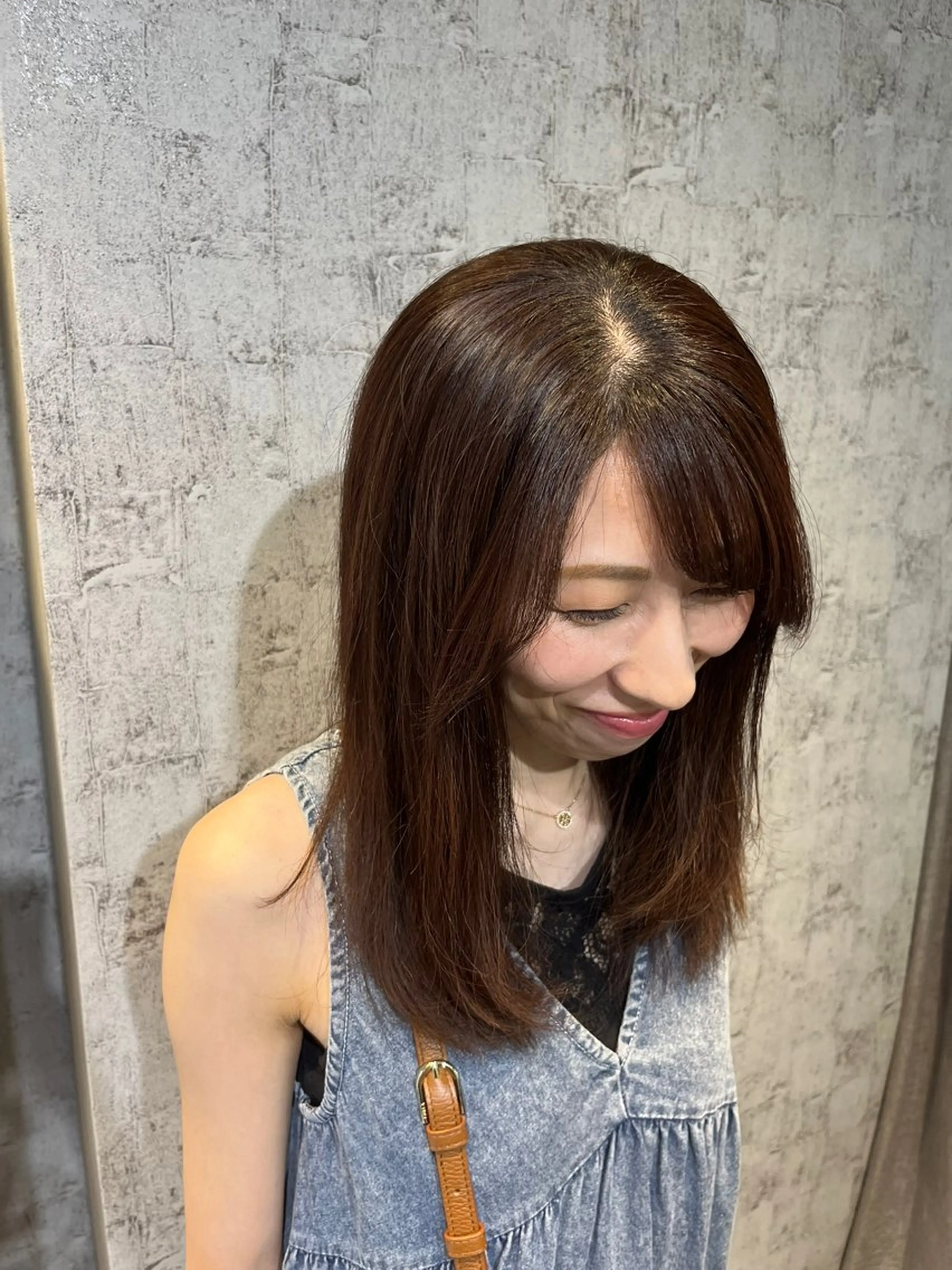 セミロング カラー ヘアカラー 韓国／うる艶カラー 🐈‍⬛💗miyuのヘアスタイル