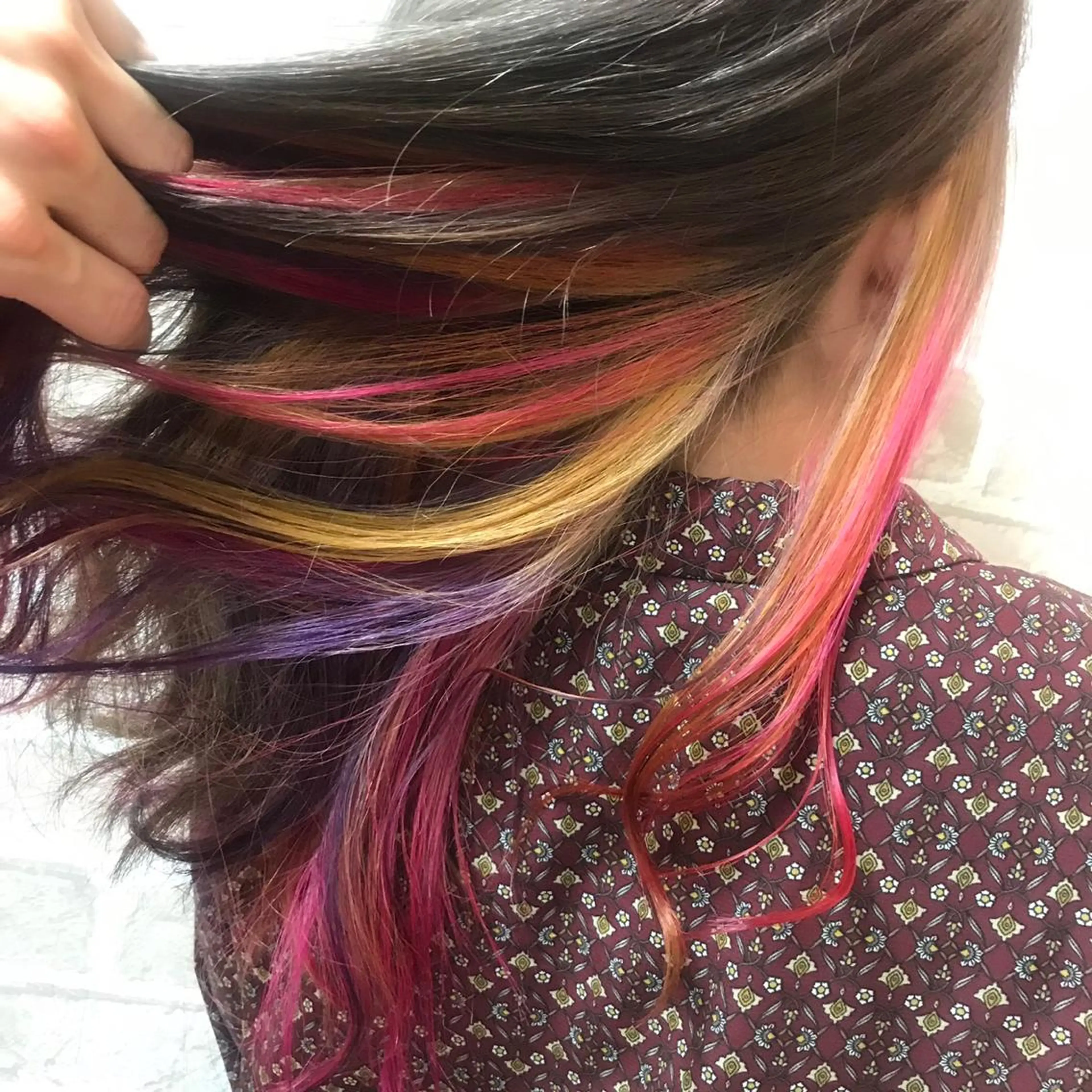 ミディアム 暖色系カラー❤️櫻井 亜美のヘアスタイル