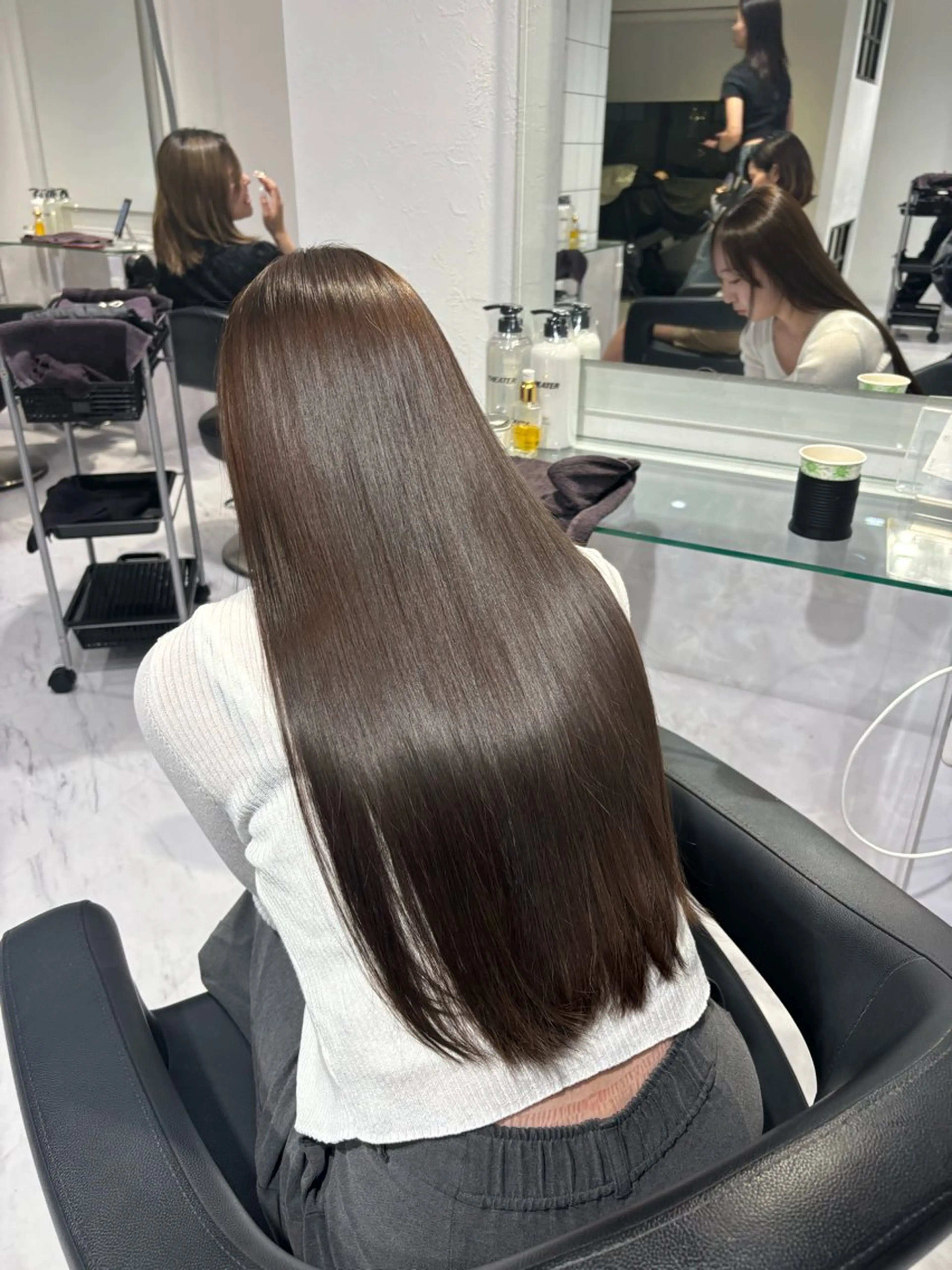 ロング カラー ヘアカラー トリートメント ヘッドスパ ヘアセット 表参道♡暗髪^ྀི 艶カラー♡アユミのヘアスタイル