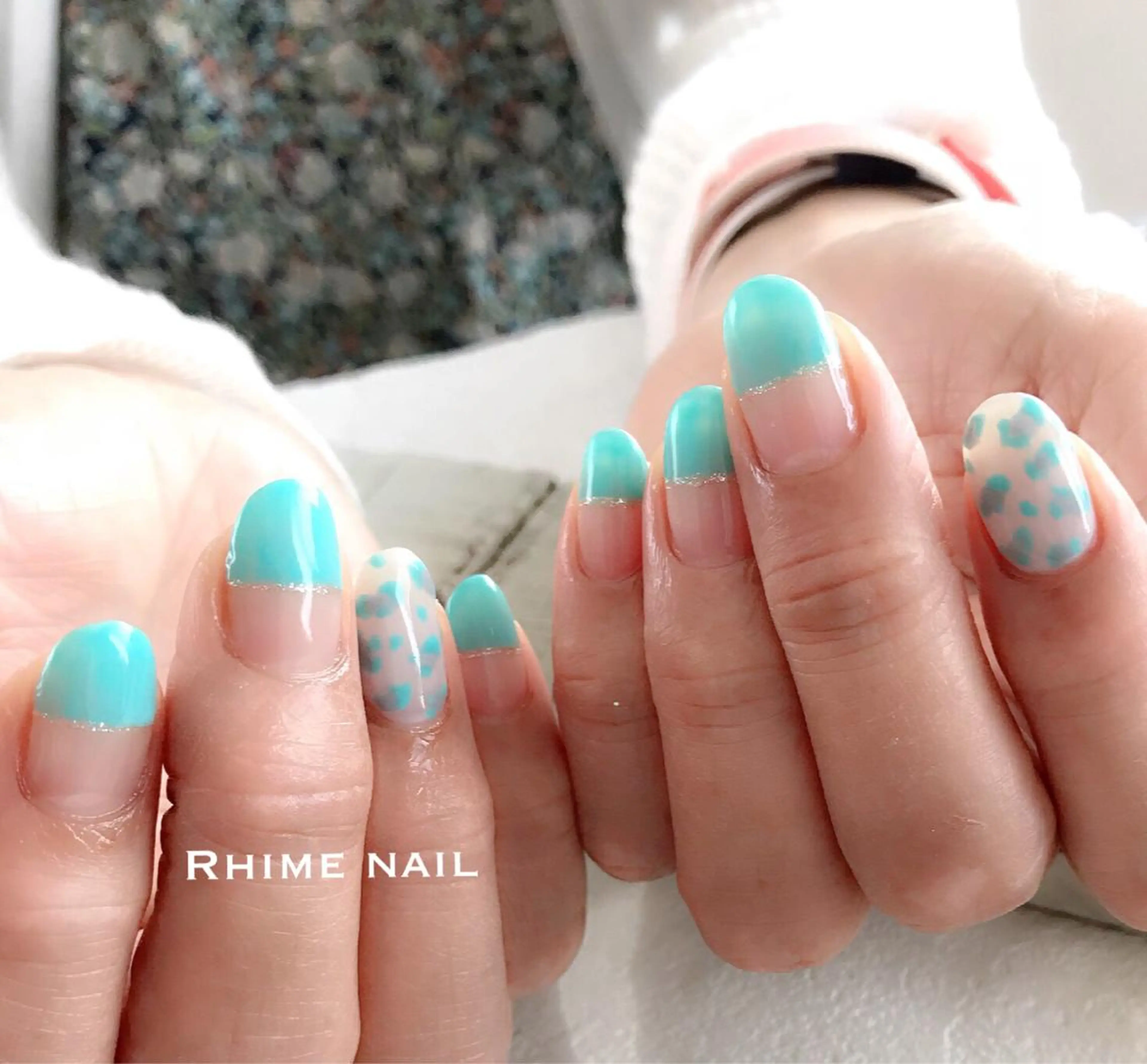 ネイル アニマル柄 アートネイル ジェルネイル 大理石ネイル(マーブル) ニュアンスネイル Rhime nail所属・Rhime nail ライムネイルのネイルデザイン
