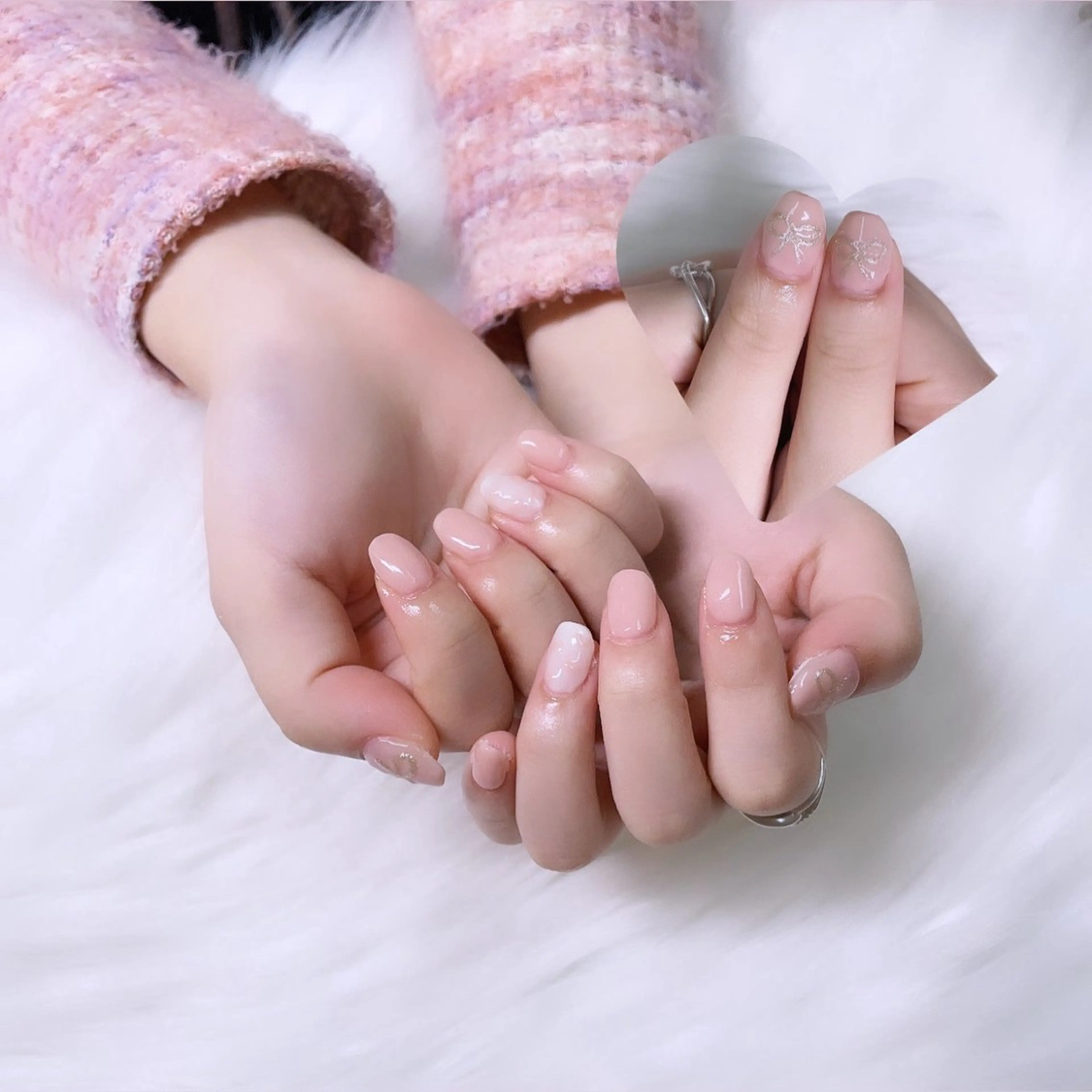 ネイル アートネイル ハンドネイル chiyori🎀 韓国風まつげのマツエク・マツパデザイン