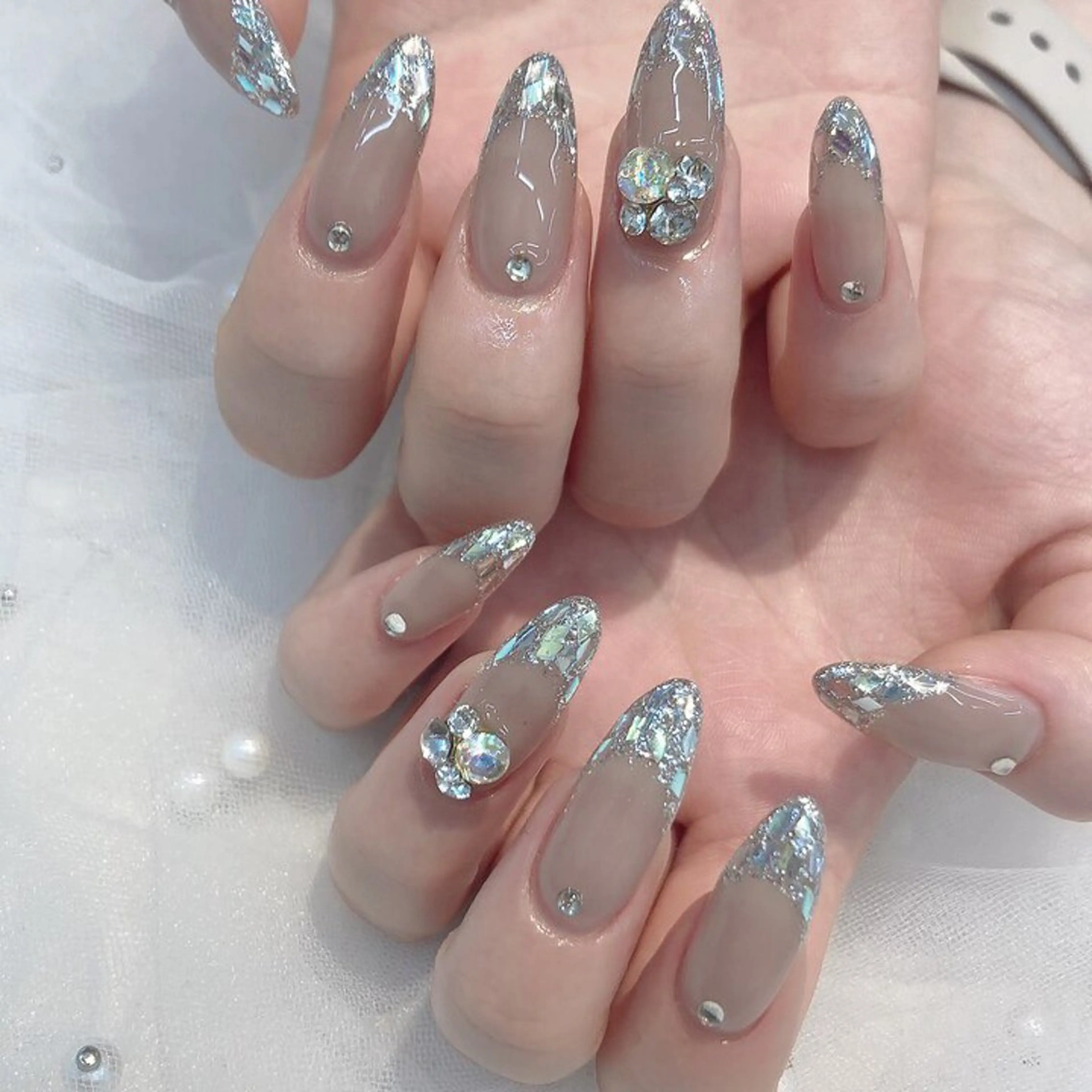 ネイル チークネイル 長さ出し ジェルネイル マグネットネイル 持ち込み ハンドネイル ハンドケア ラッキーネイルサロン 西川口東口店のネイルデザイン