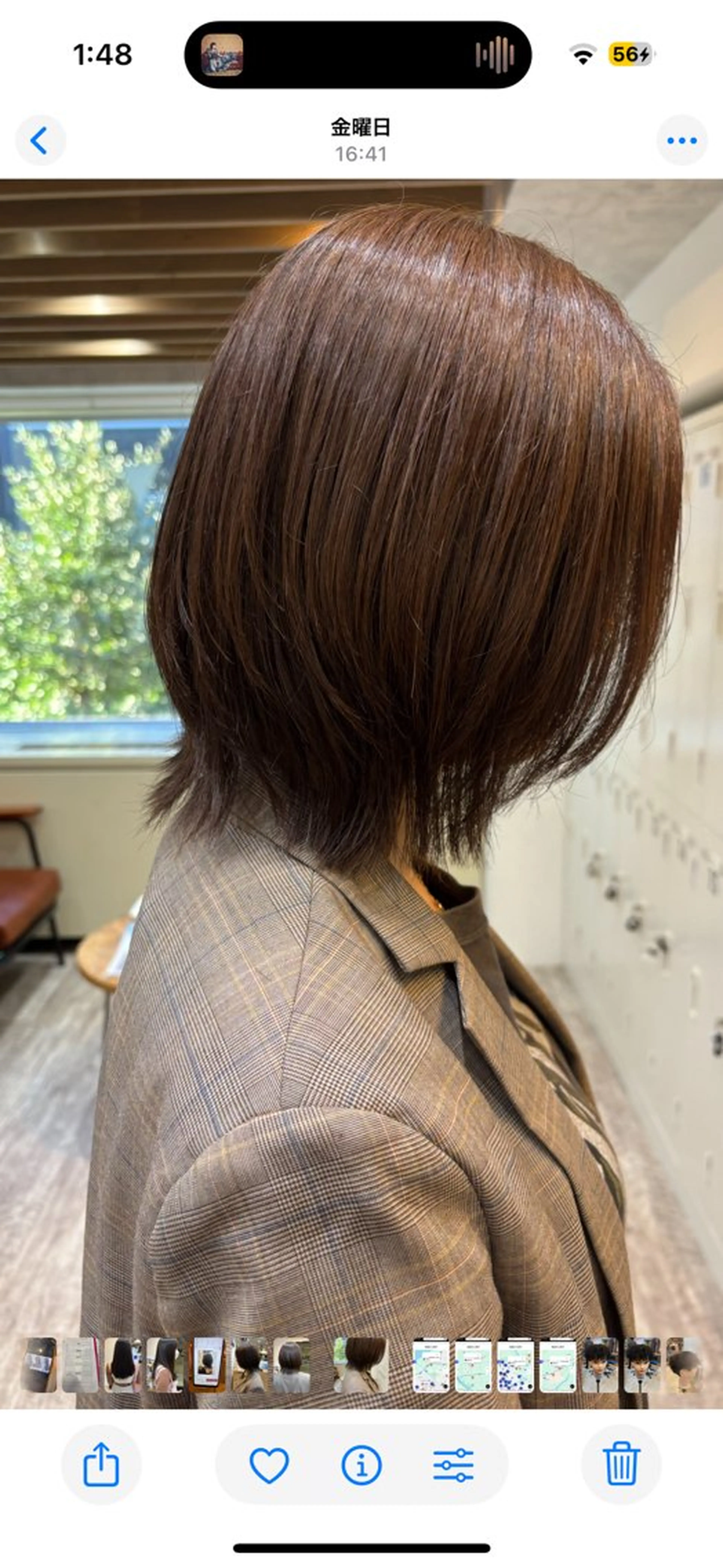 ミディアム くびれヘア レイヤーカット ウルフカット ヒグチ ハルナのヘアスタイル