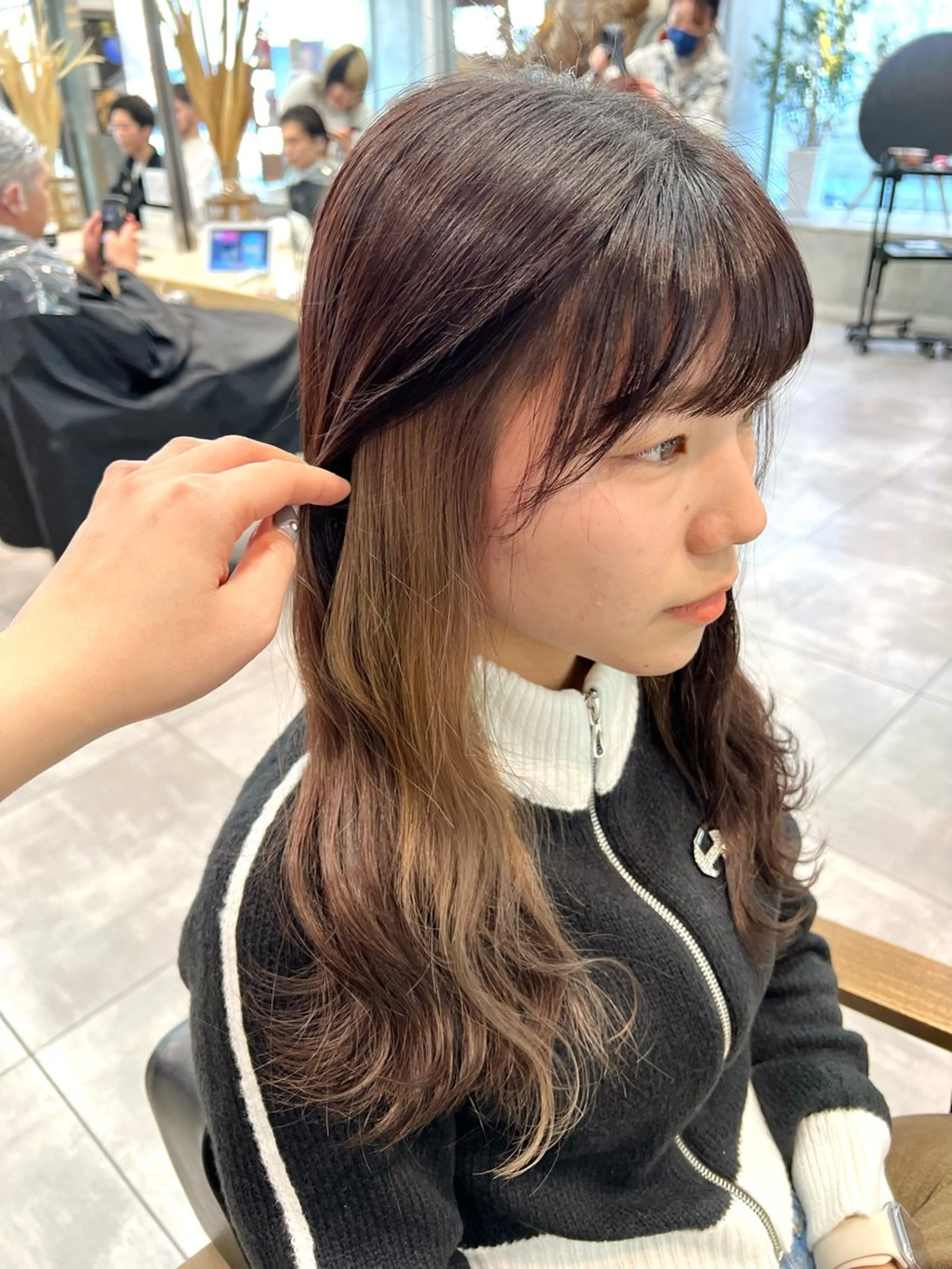 ロング カラー ヘアカラー トリートメント 🌞レイヤー×カラー 前川那津美🌞のヘアスタイル