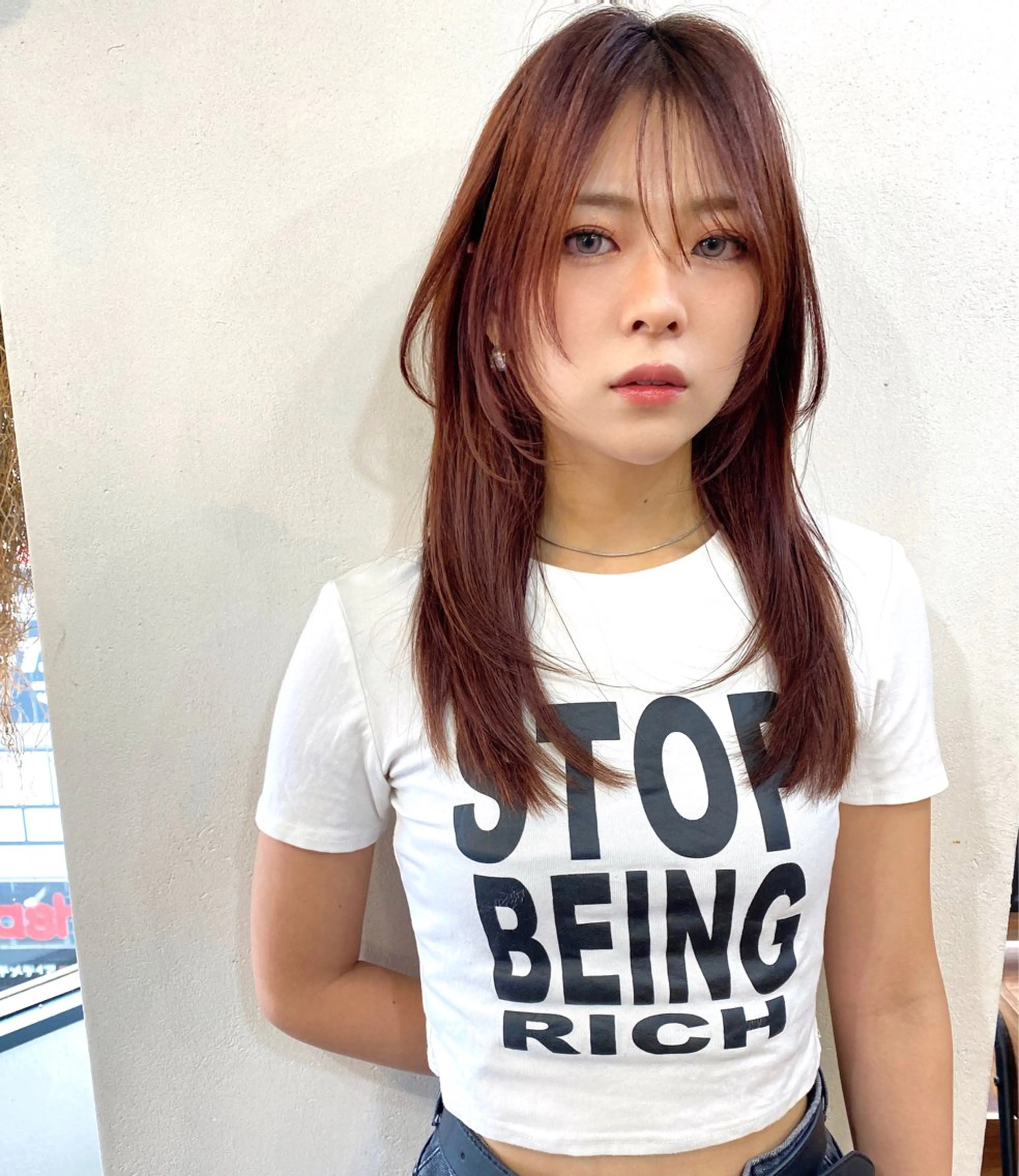 セミロング カラー ウルフカット SALOWIN吉祥寺suite店所属・似合わせレイヤー 🇰🇷荒木洋文のヘアスタイル