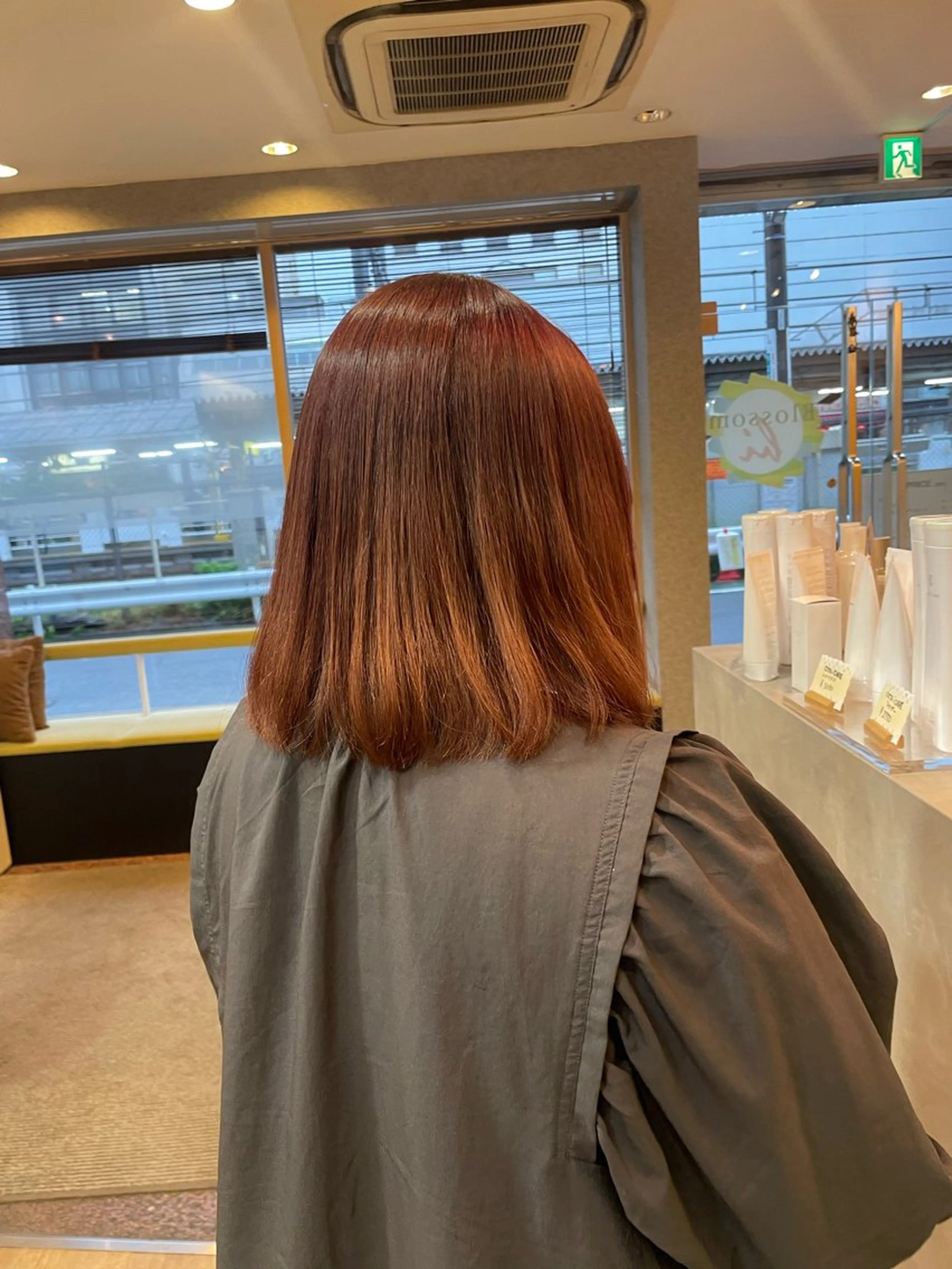 ミディアム カラー ブラウンカラー レッドカラー レッドブラウン 髪質改善/Bloss om🌷高橋沙衣のヘアスタイル