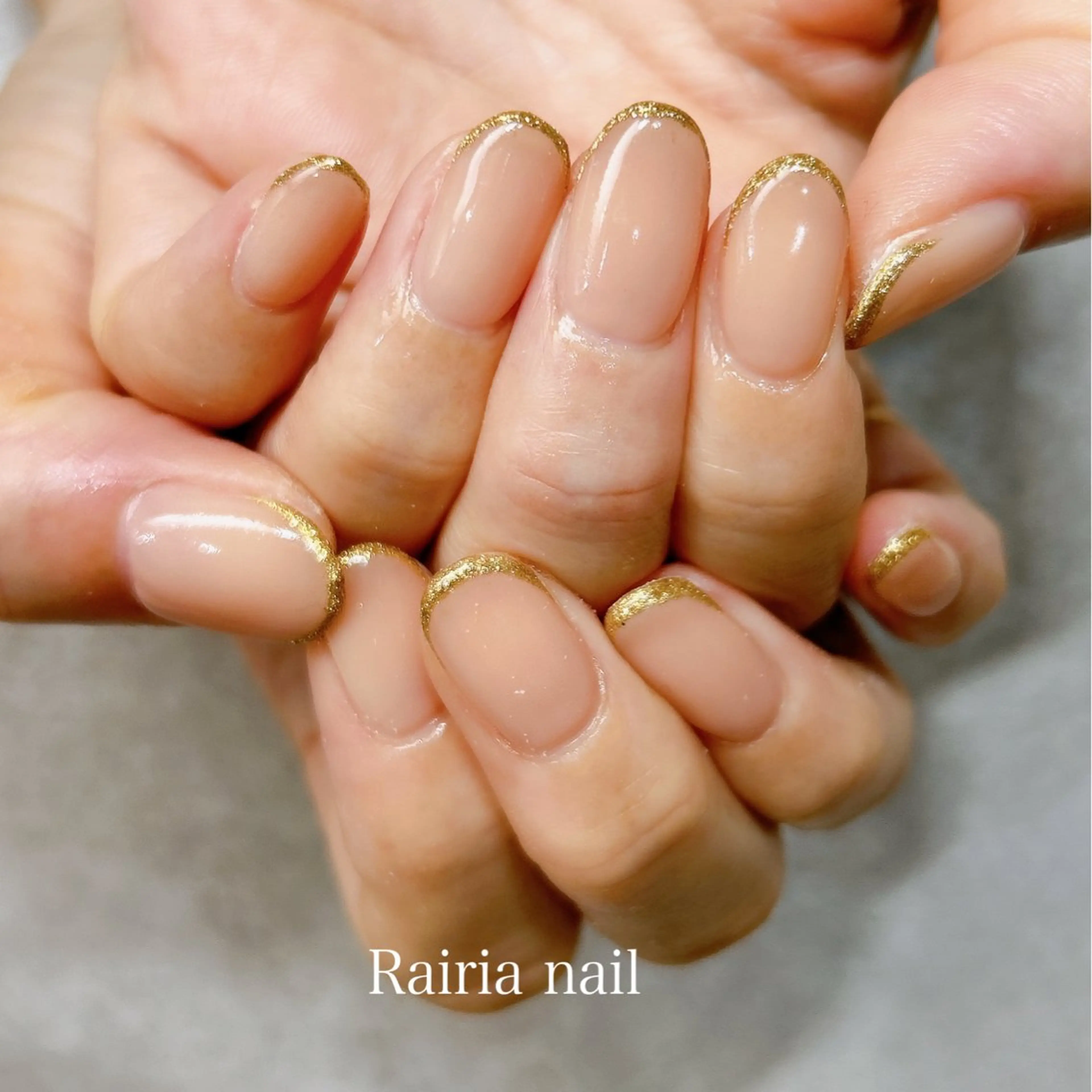 ネイル アートネイル ジェルネイル 持ち込み ニュアンスネイル パラジェル Rairia nail本八幡店のネイルデザイン