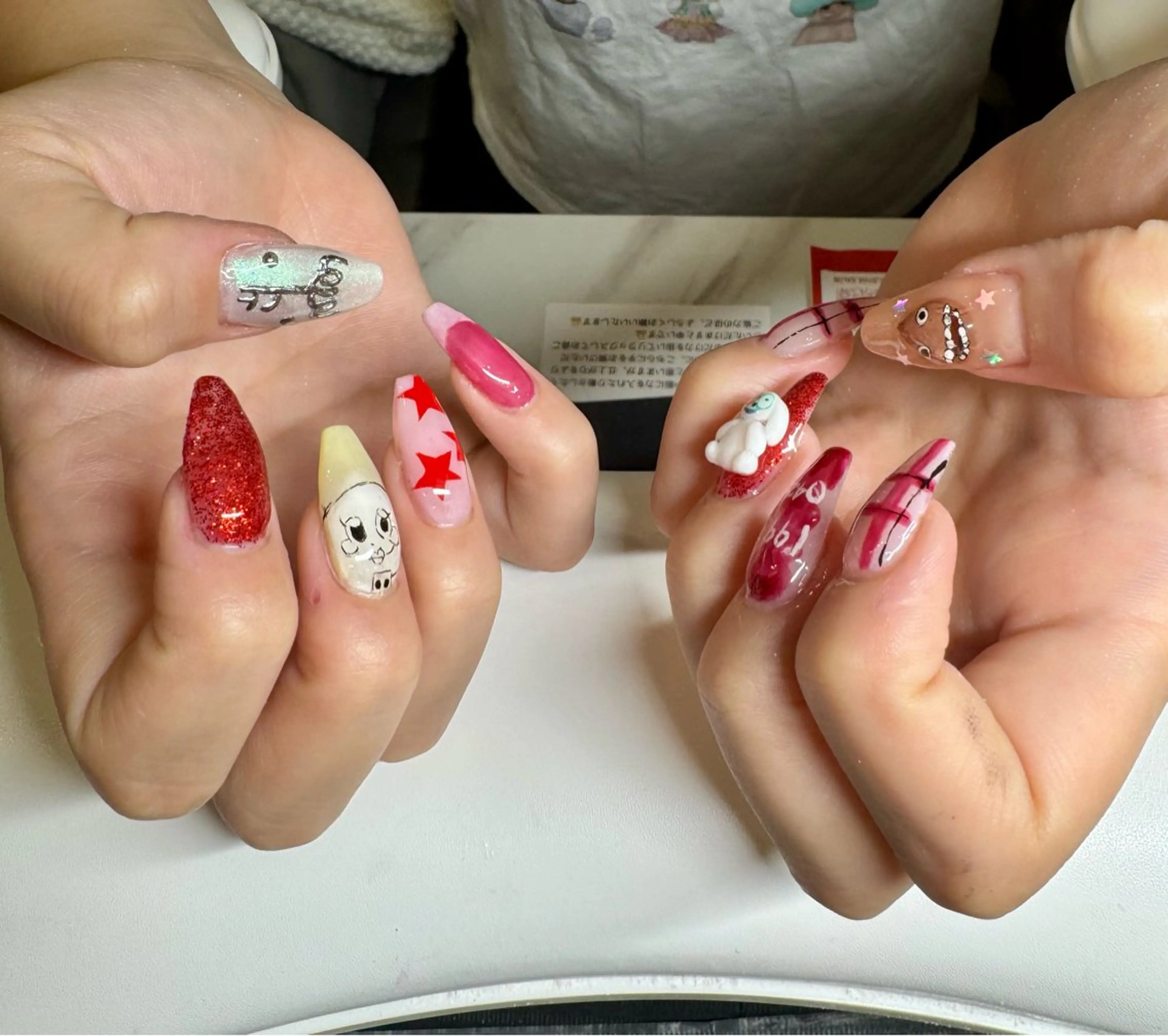 【Handアート】持ち込み可◎150分(10本目安)/パーツ付け放題 オフなしの写真