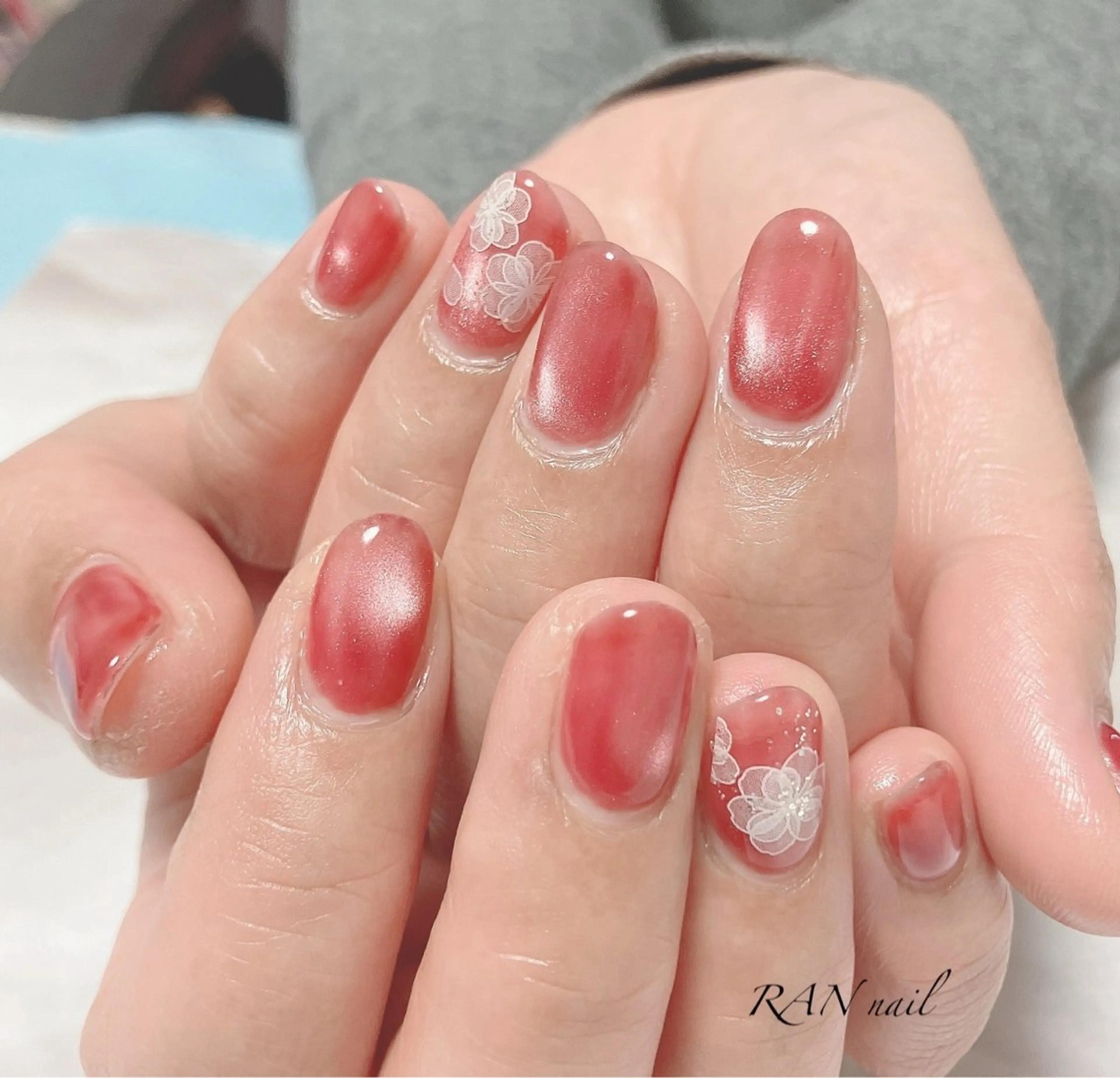 ネイル アートネイル フラワーネイル 氷ネイル・うるうるネイル マグネットネイル シンプルネイル ハンドネイル フットネイル RAN nail 〜ランネイル〜所属・RAN nailのネイルデザイン