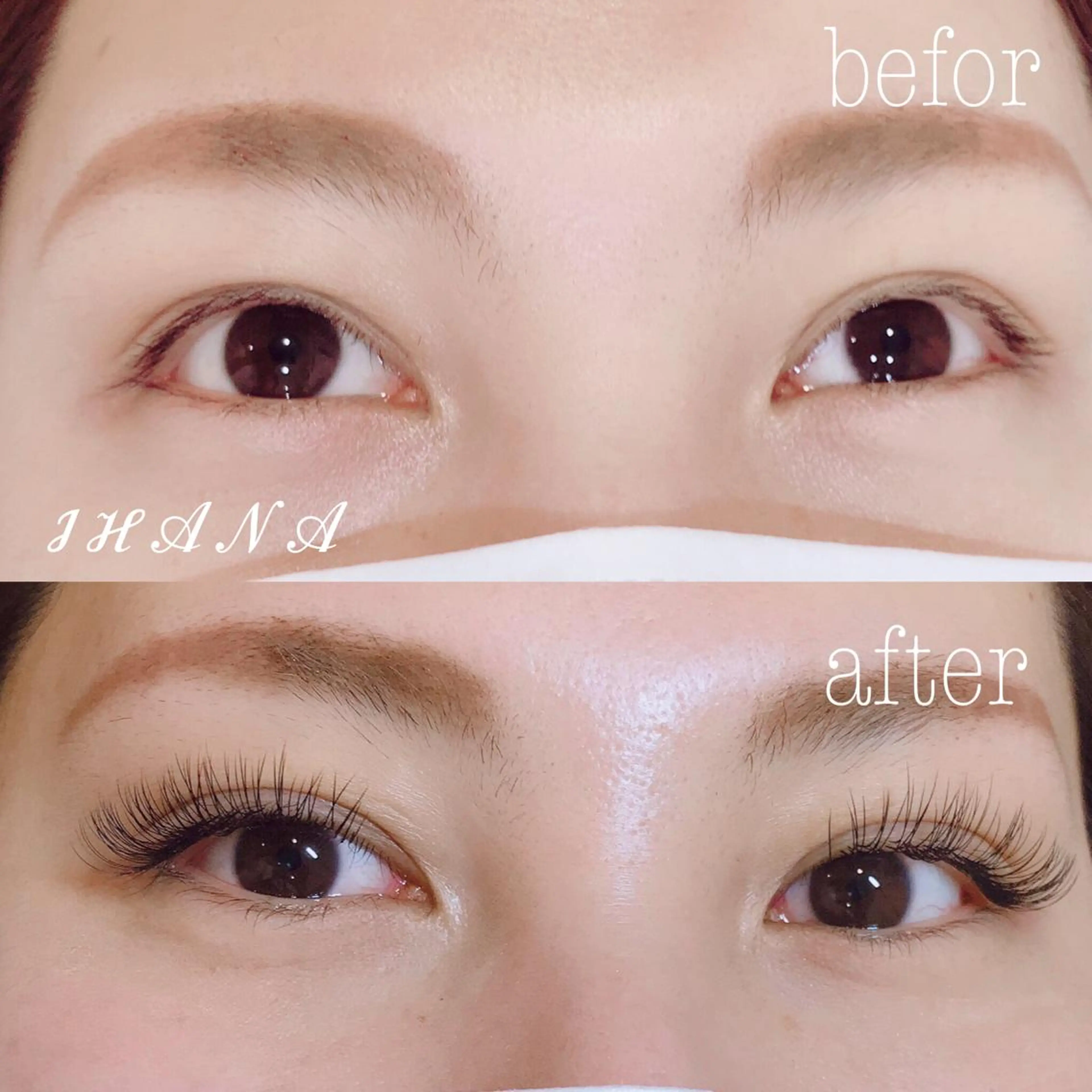 マツエク・マツパ Cカール Lカール 一重×まつ毛パーマ IHANA ❁ イハナのマツエク・マツパデザイン