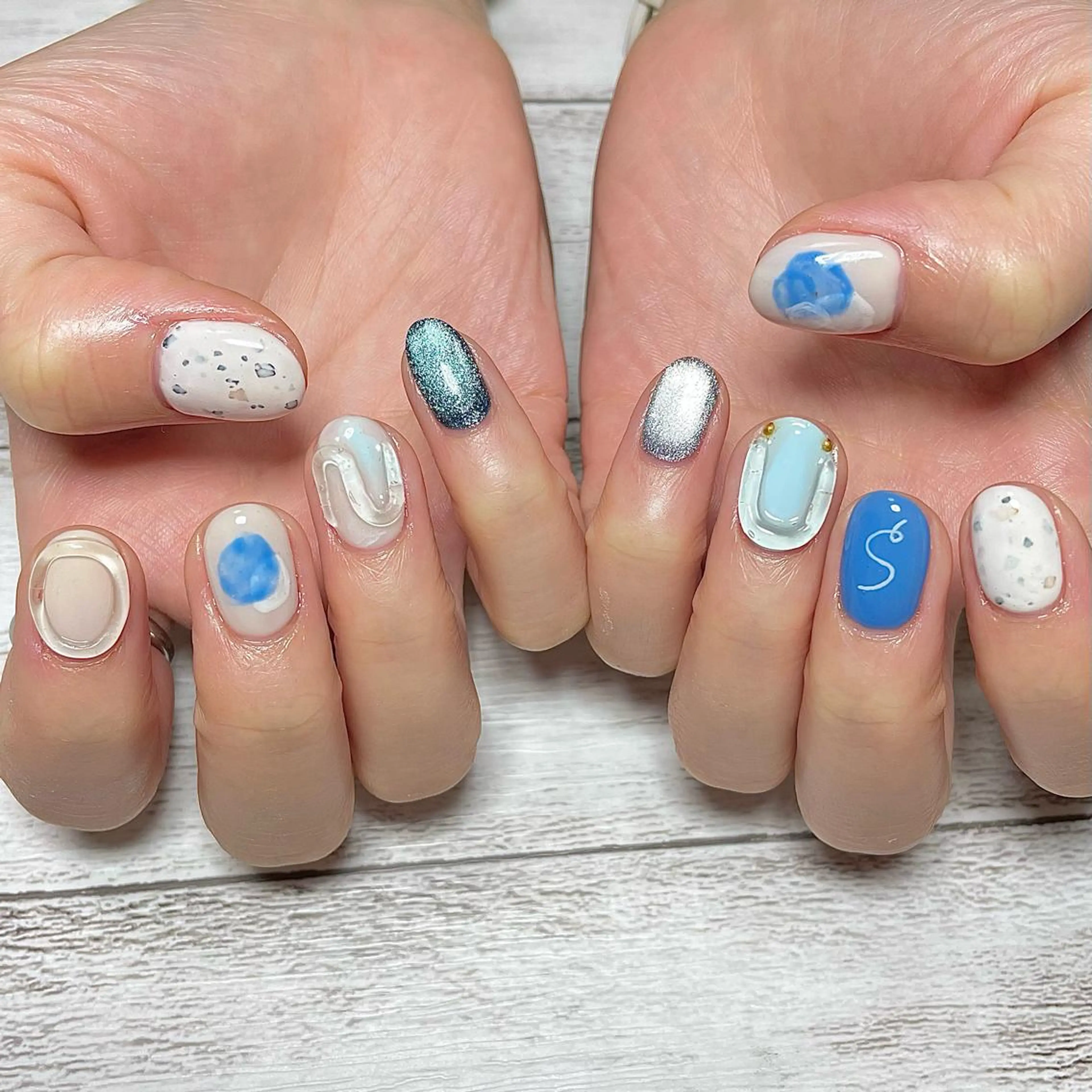ネイル 持ち込み ハンドネイル Nailsalon BLOOM🌷 山崎のネイルデザイン