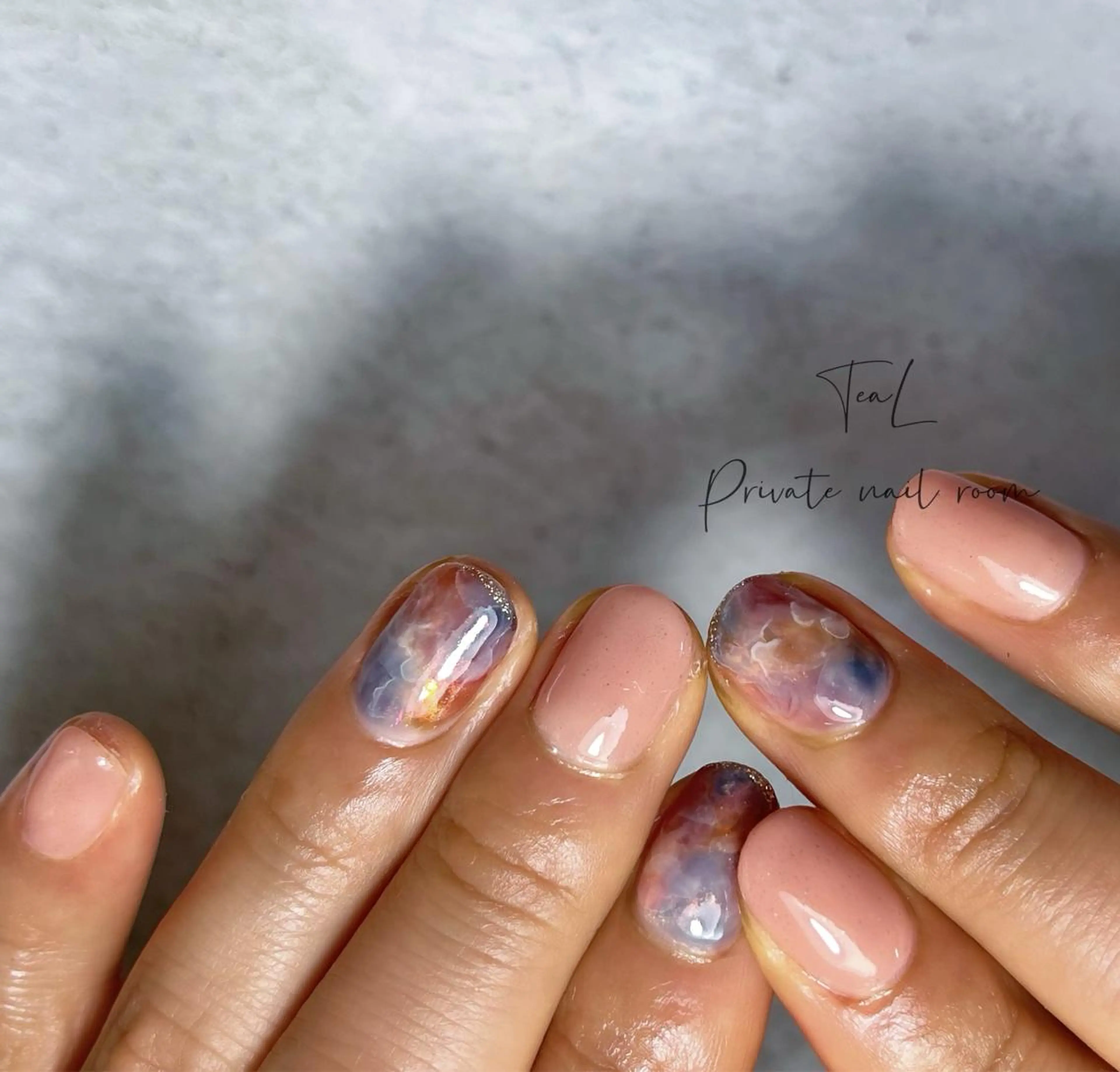 ネイル アートネイル ジェルネイル ニュアンスネイル ハンドネイル TeaL nailのネイルデザイン