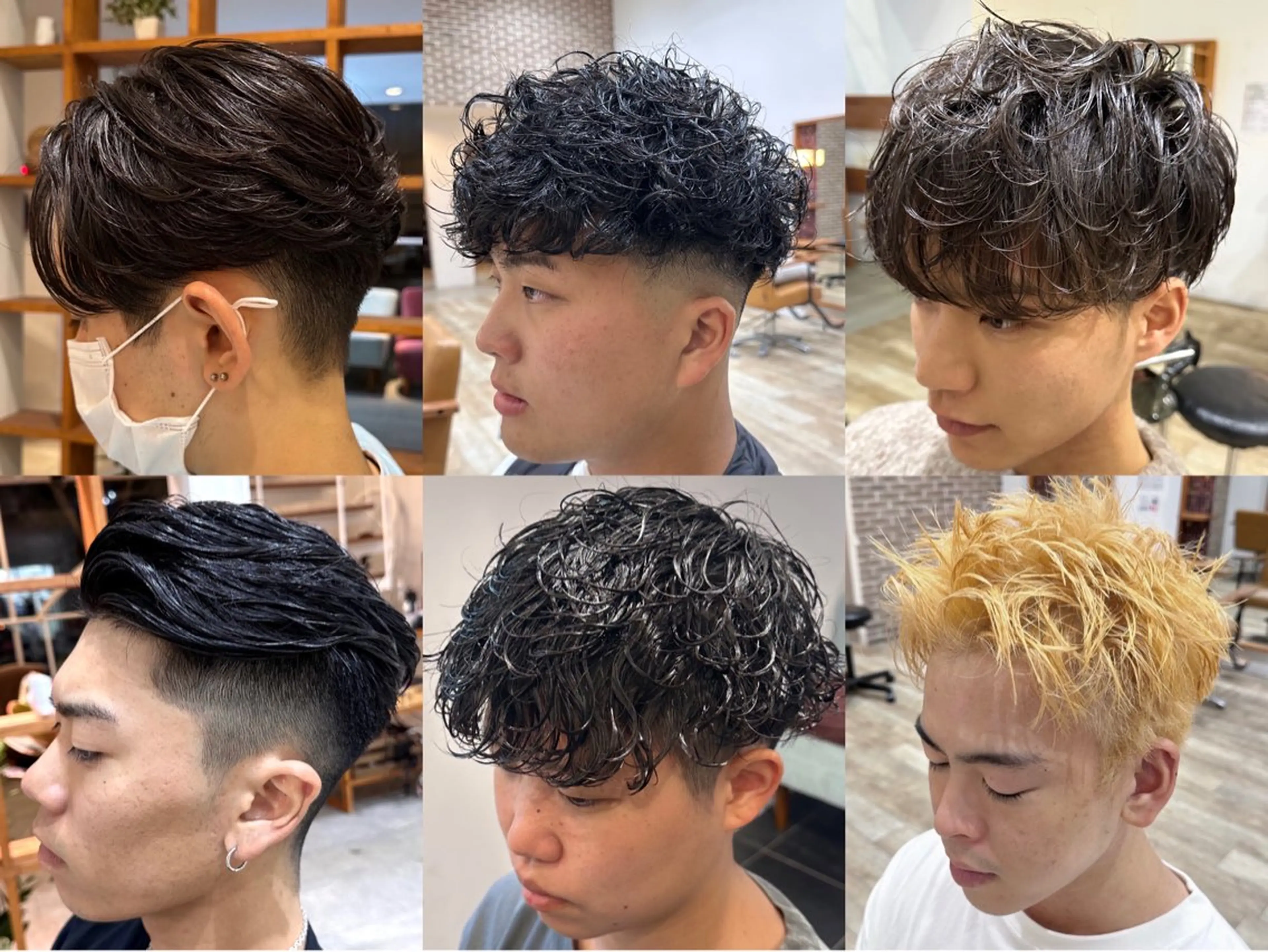 ショート メンズ フェードカット メンズパーマ スキンフェード 波巻きパーマ カット パーマ peakshair所属・北堀江メンズパーマ 特化◎下村悠人のヘアスタイル