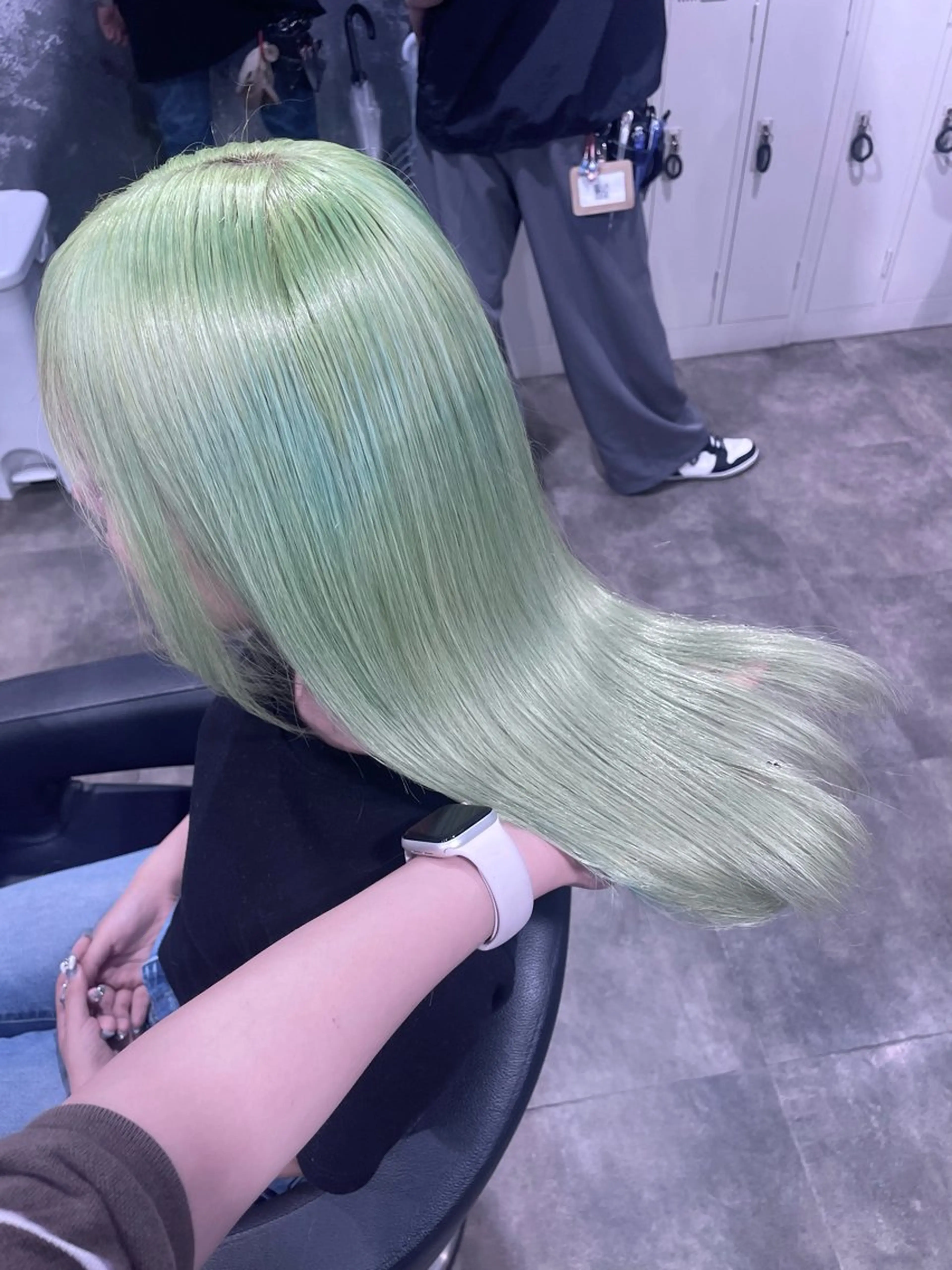 ミディアム カラー ヘアカラー ハイトーンブロンド 横浜💞ミオのヘアスタイル