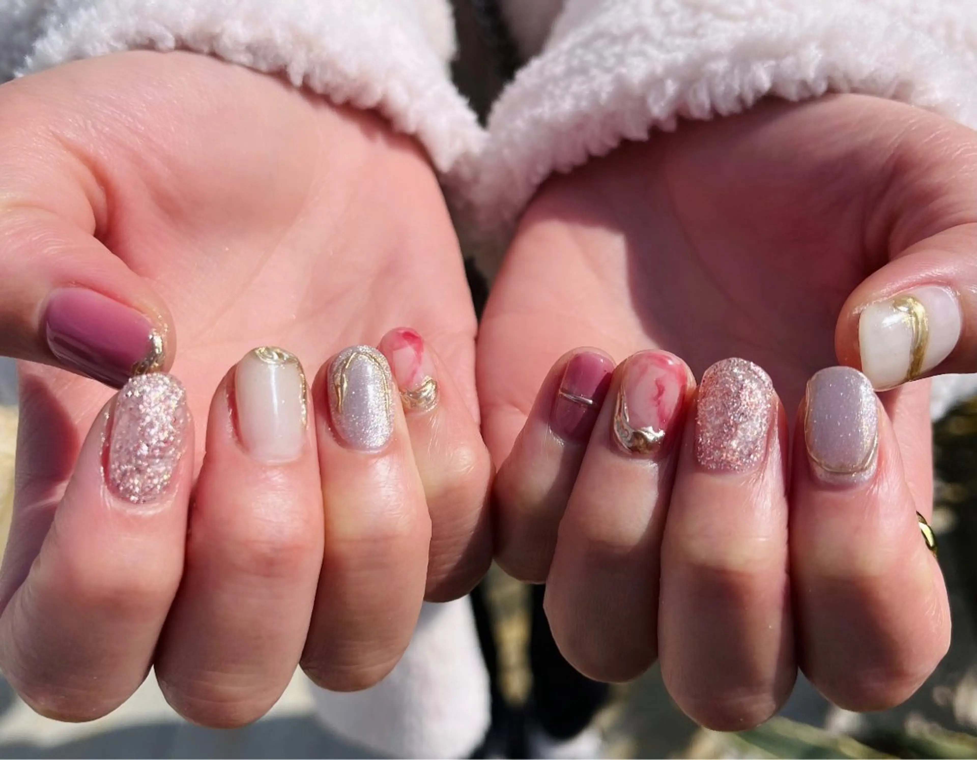 ネイル ミラーネイル ハンドネイル HazeGrass NAILのネイルデザイン