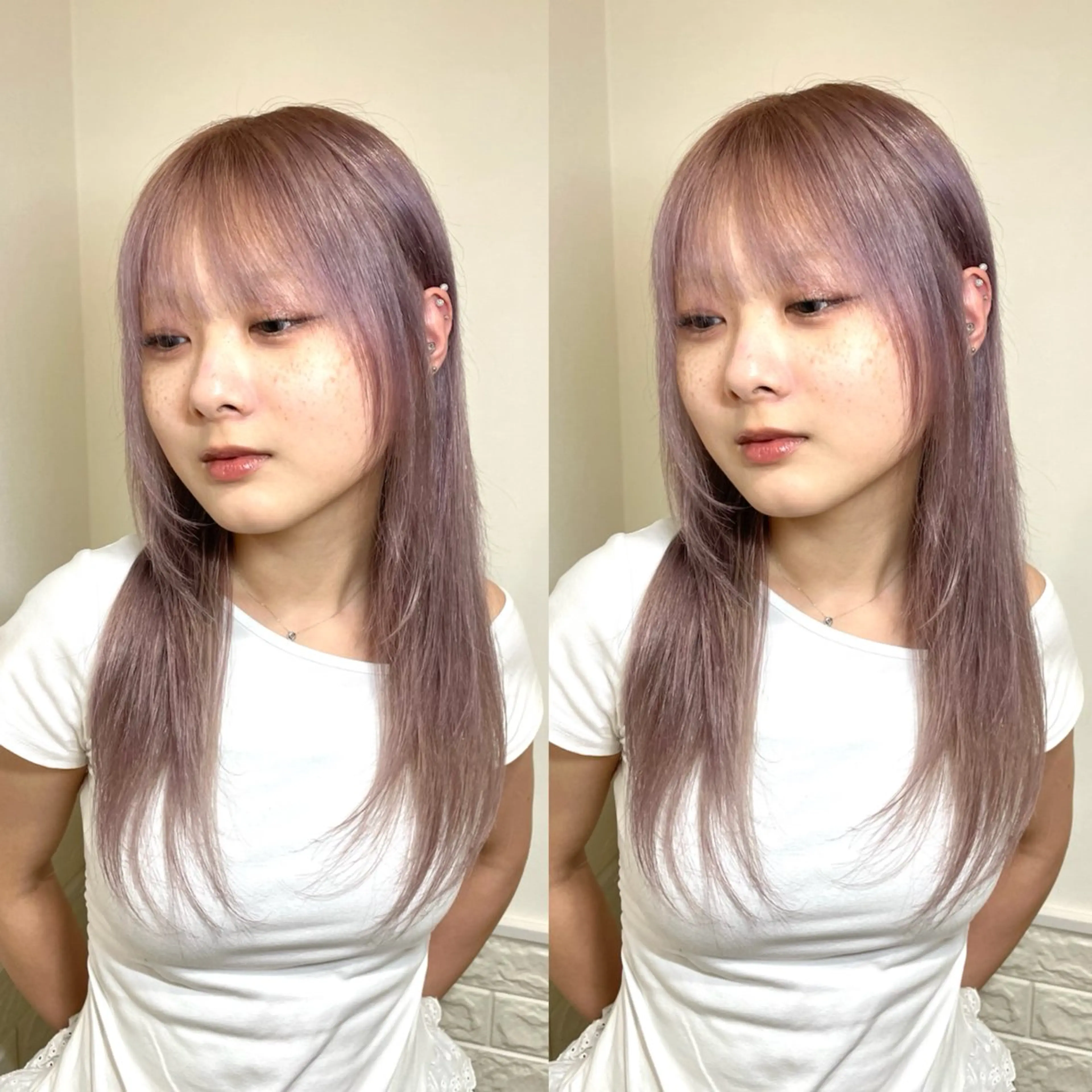 セミロング カラー ヘアカラー スズキ マリのヘアスタイル