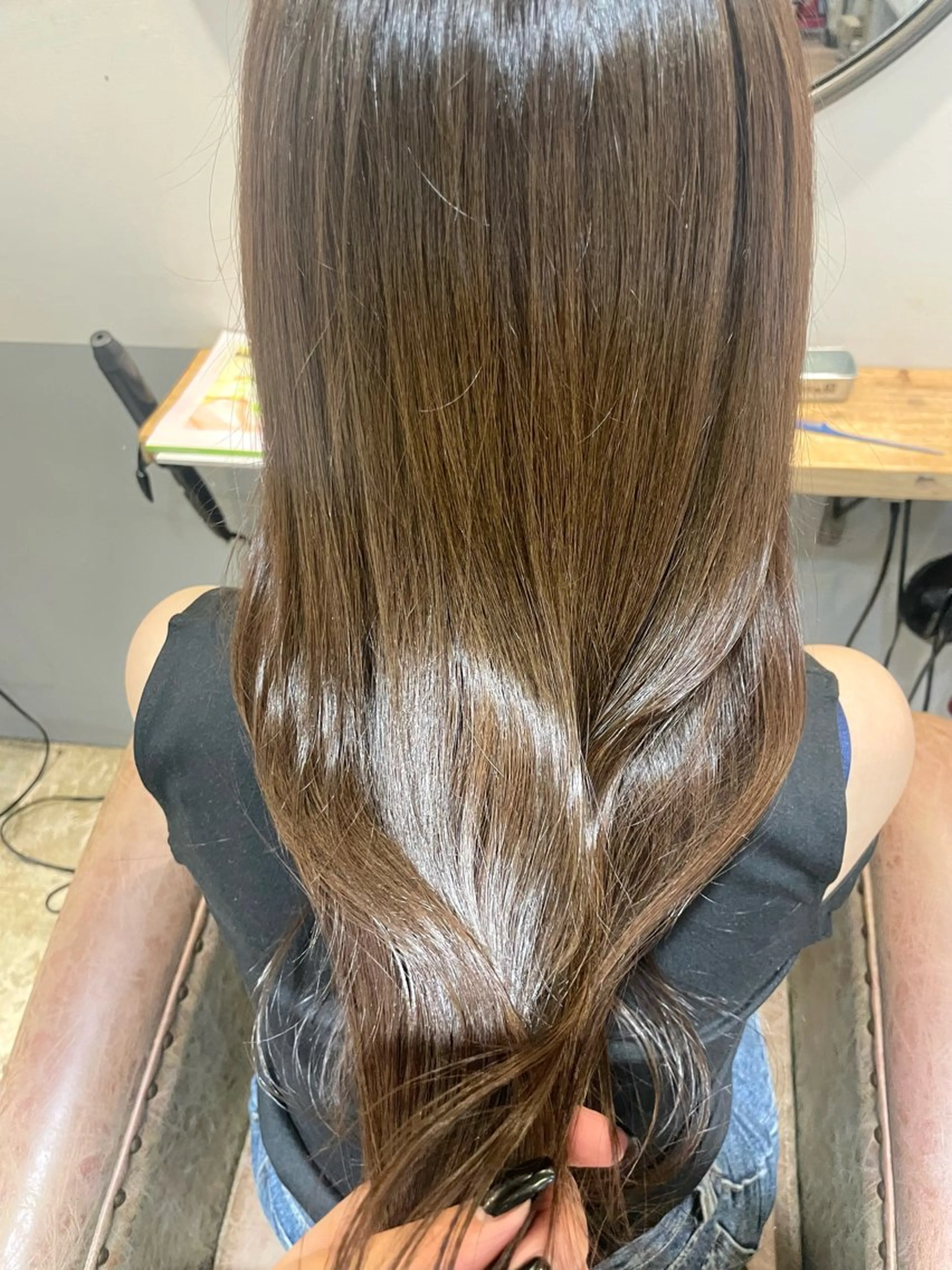 ロング カット ヘアカラー トリートメント 田中 志織のヘアスタイル